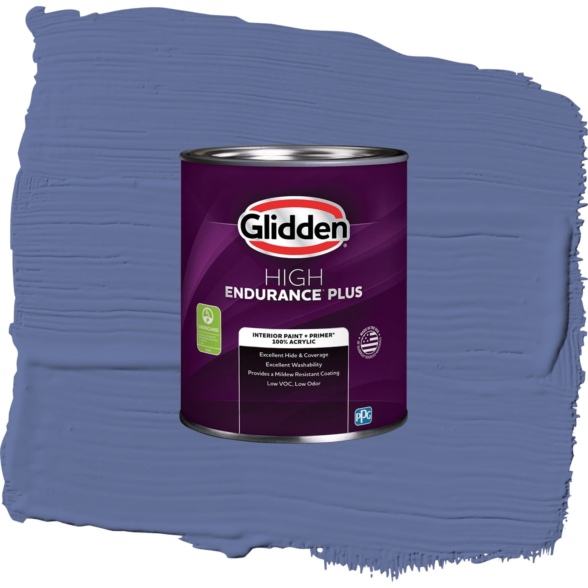 Glidden HEP Blueberry Patch / Blue, Semi-Gloss Interior Paint with Primer, 1 Quart