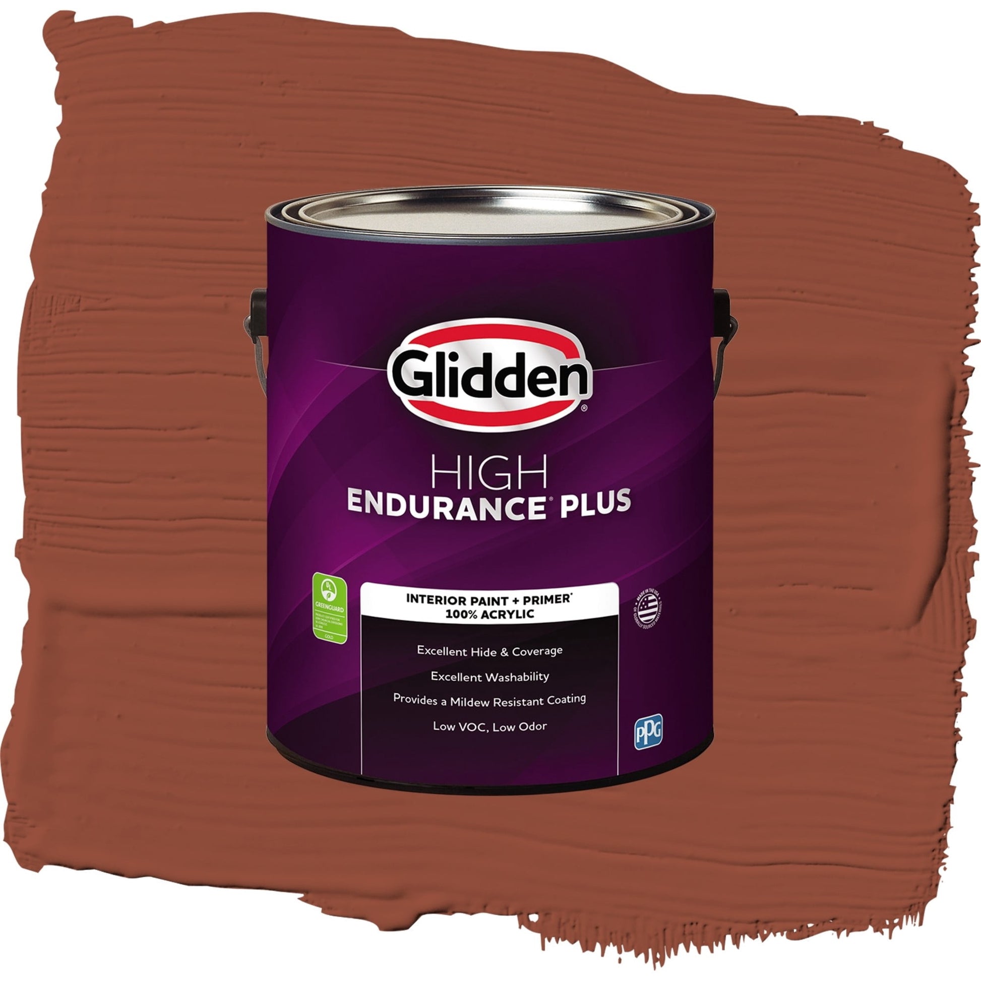 Glidden HEP Burled Redwood / Brown, Eggshell Interior Paint with Primer, 1 Gallon