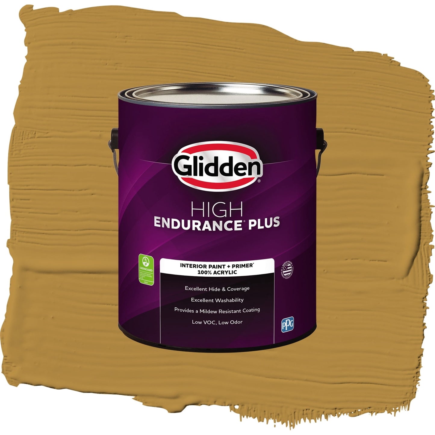 Glidden HEP Butterscotch Ripple / Yellow, Eggshell Interior Paint with Primer, 1 Gallon