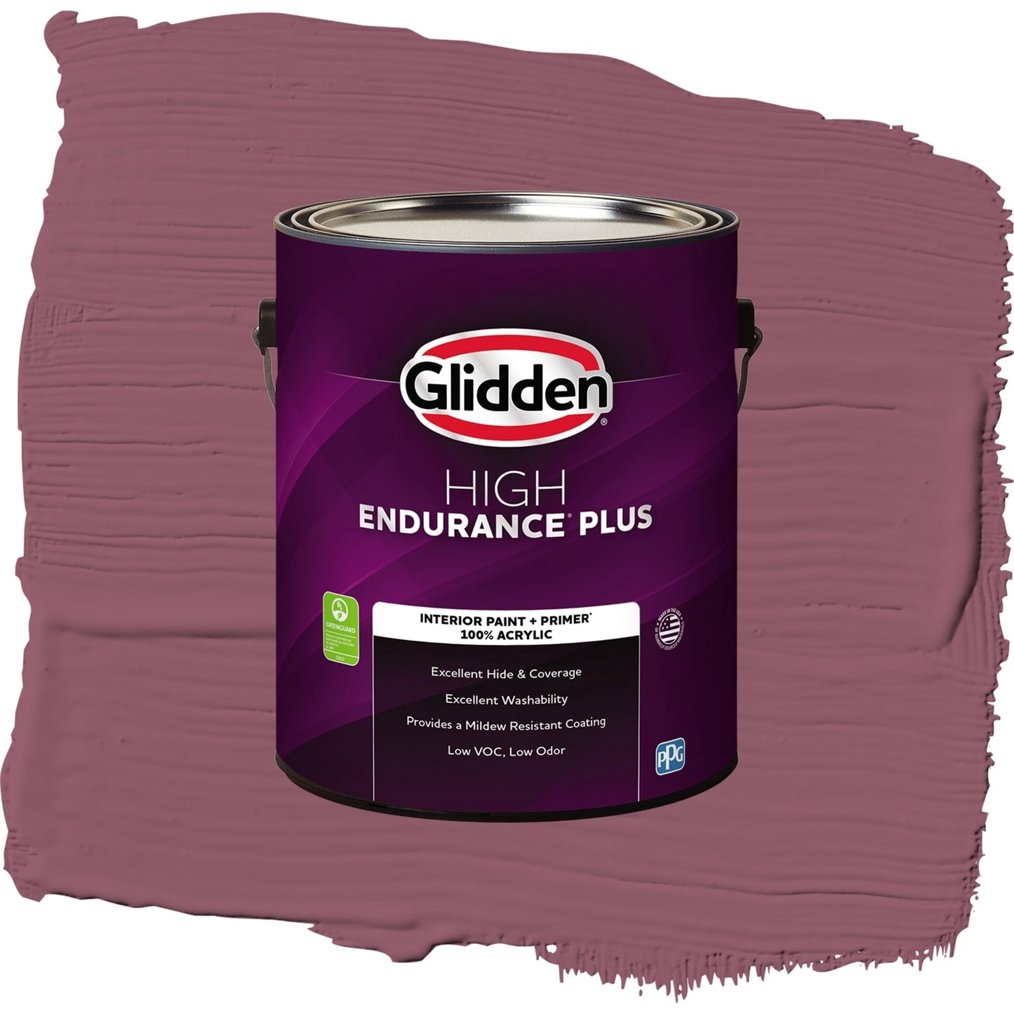 Glidden HEP Cabernet / Purple, Eggshell Interior Paint with Primer, 1 Gallon