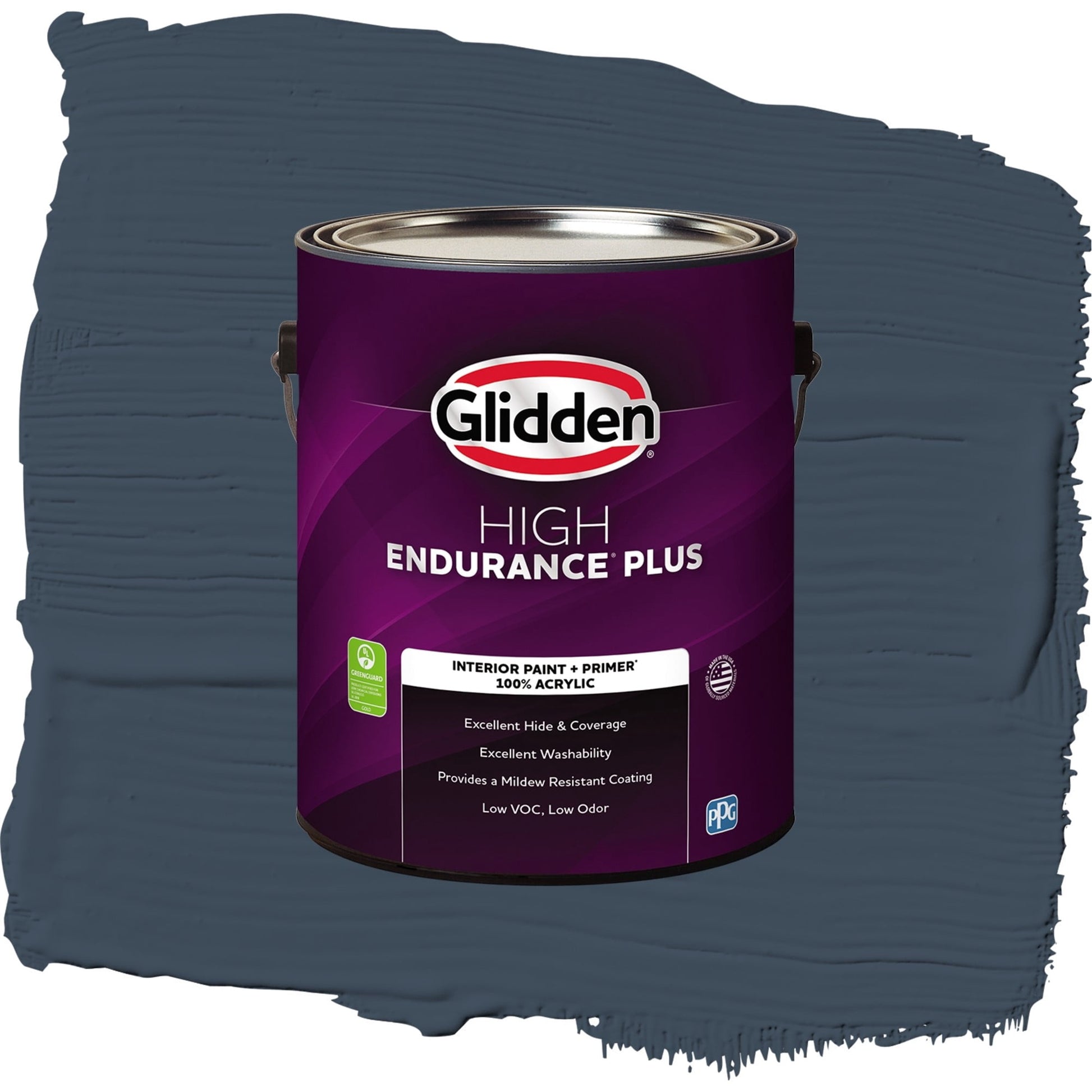 Glidden HEP Cavalry / Navy Blue Flat Interior Paint with Primer, 1 Gallon