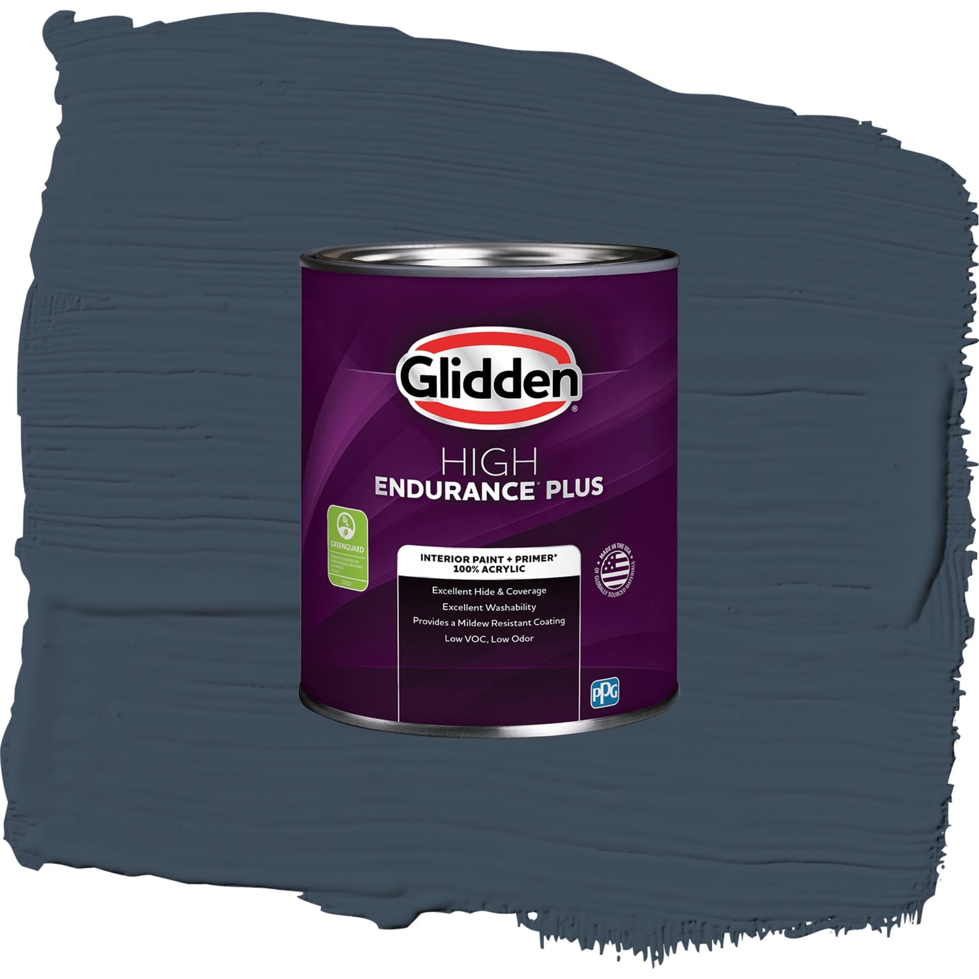 Glidden HEP Cavalry / Navy Blue, Semi-Gloss Interior Paint with Primer, 1 Quart