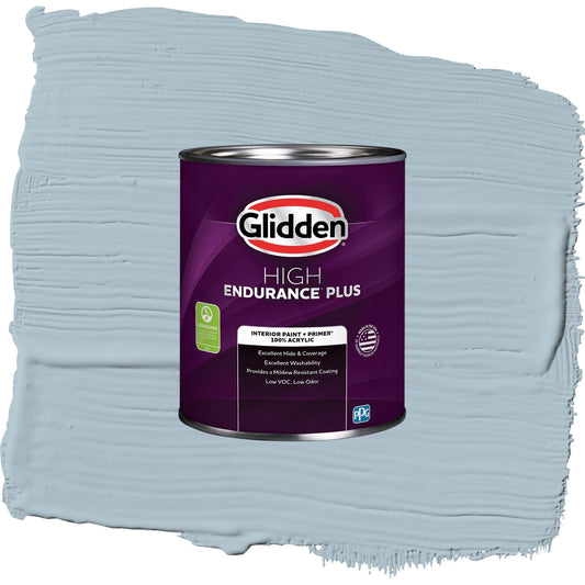 Glidden HEP Chambray / Blue, Semi-Gloss Interior Paint with Primer, 1 Quart