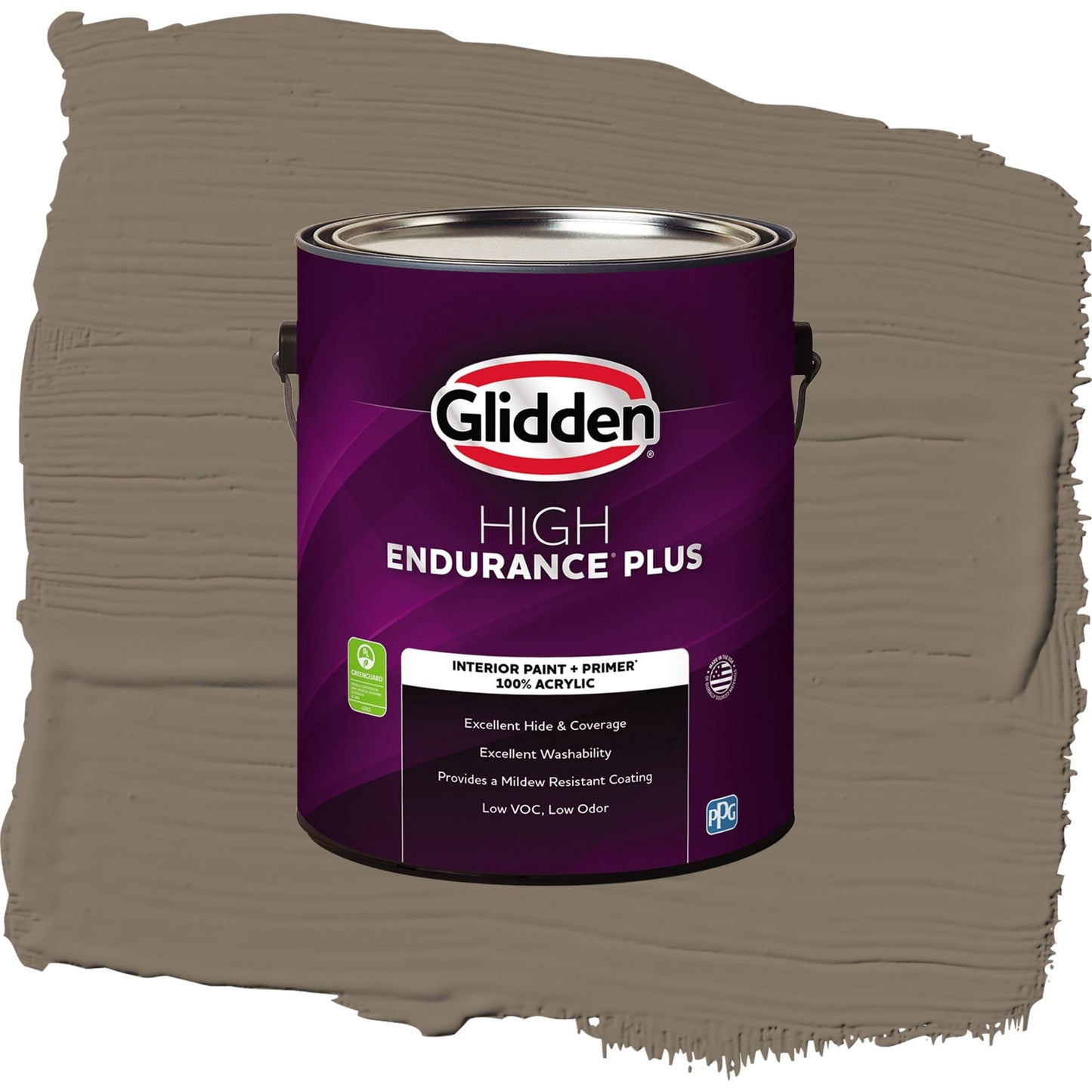 Glidden HEP Clam Shell / Beige, Flat Interior Paint with Primer, 1 Gallon