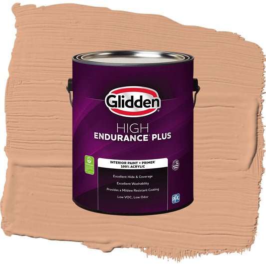 Glidden HEP Clay Fire / Orange, Flat Interior Paint with Primer, 1 Gallon