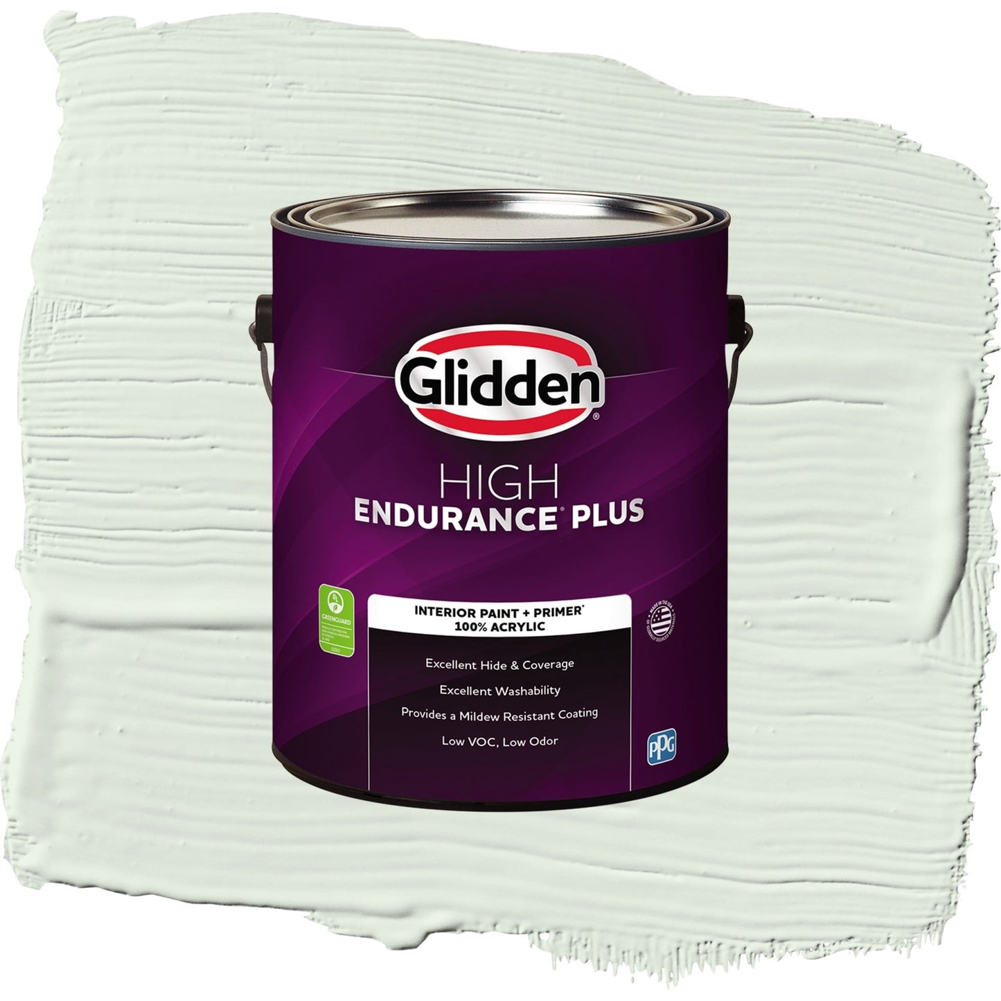 Glidden HEP Cloudy Day / Green, Flat Interior Paint with Primer, 1 Gallon