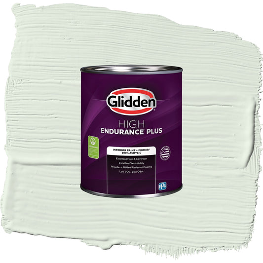 Glidden HEP Cloudy Day / Green, Semi-Gloss Interior Paint with Primer, 1 Quart