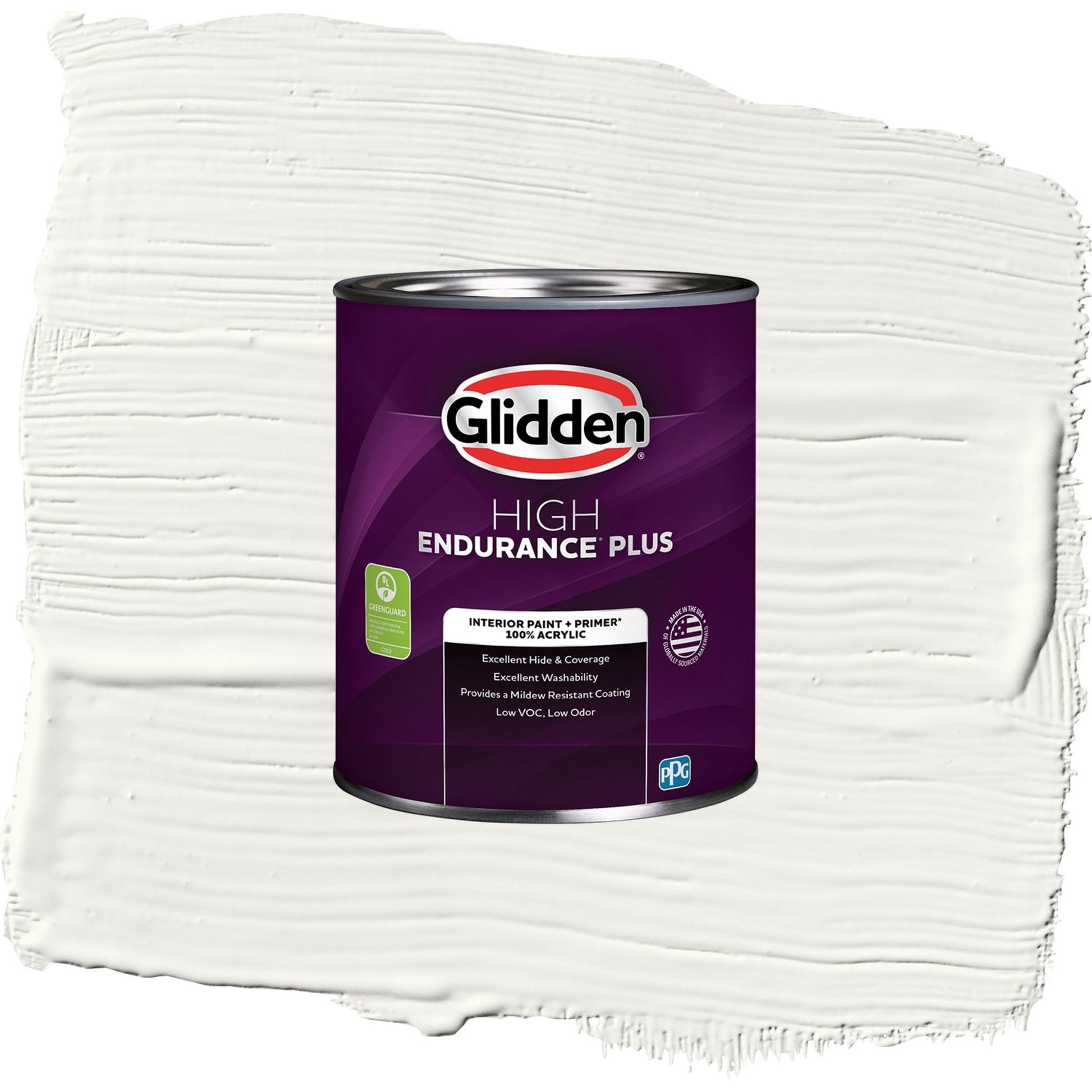 Glidden HEP Commercial White / White Semi-Gloss Interior Paint with Primer, 1 Quart