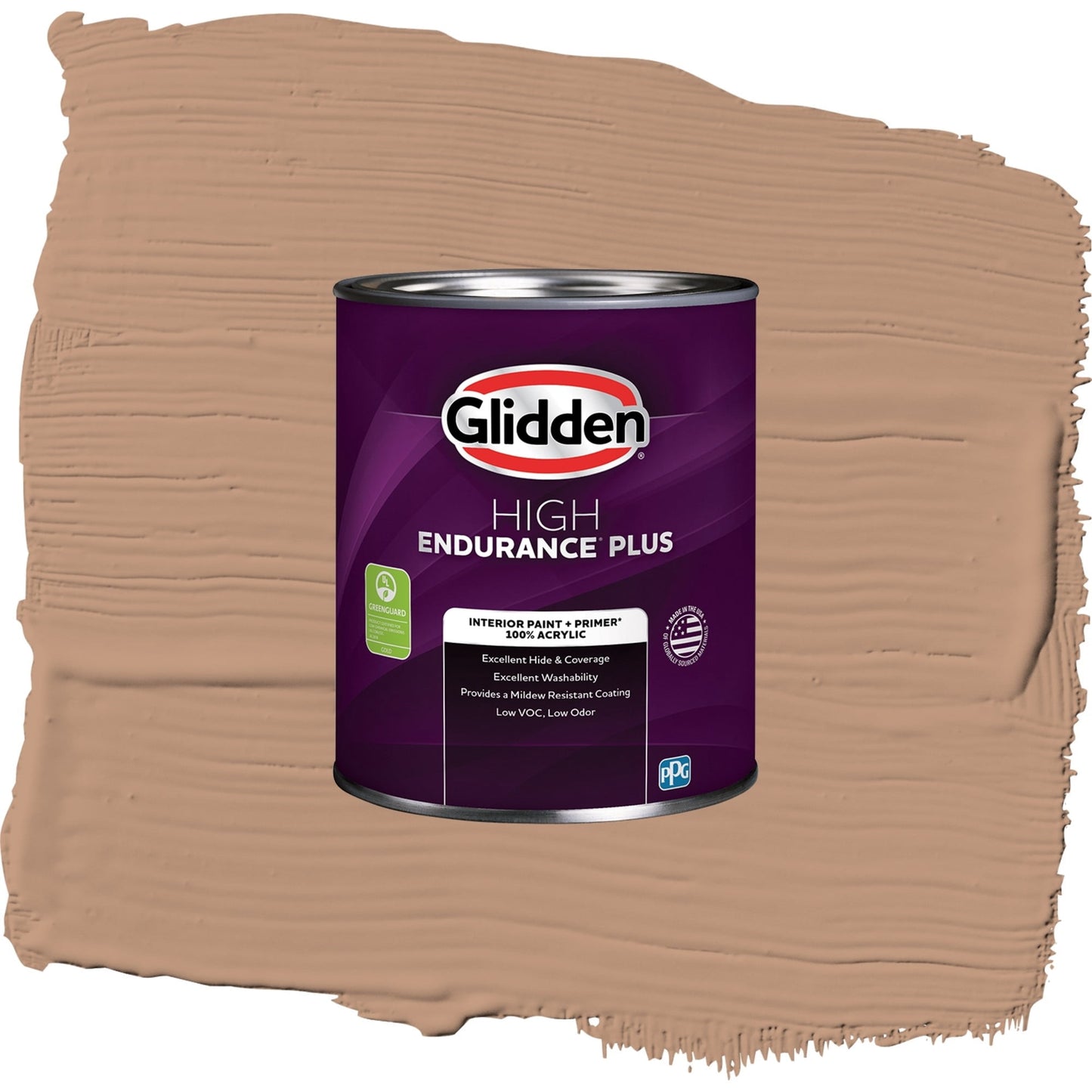 Glidden HEP Cool Clay / Beige, Eggshell Interior Paint with Primer, 1 Quart