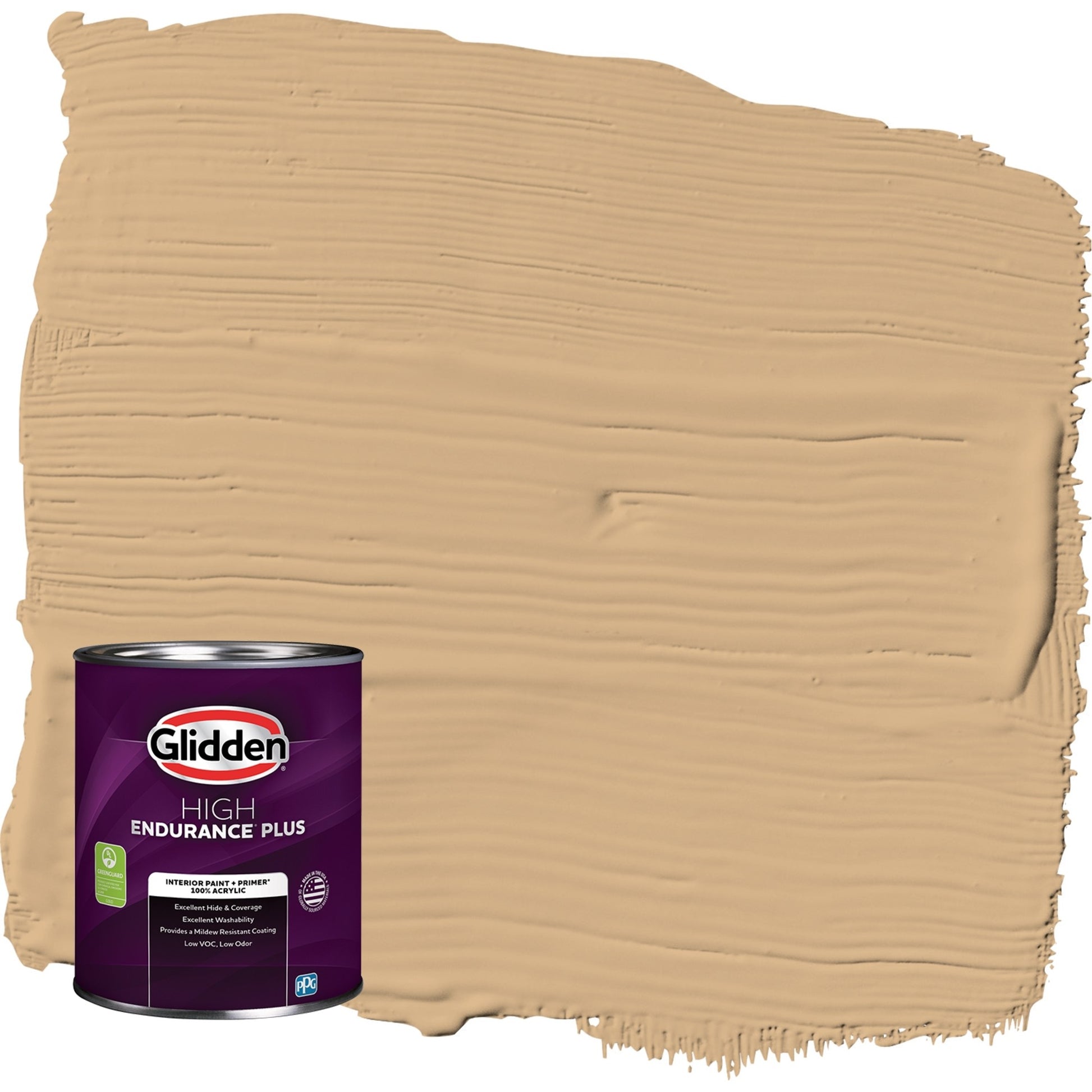 Glidden HEP Cracker Bitz / Beige, Eggshell Interior Paint with Primer, 1 Quart