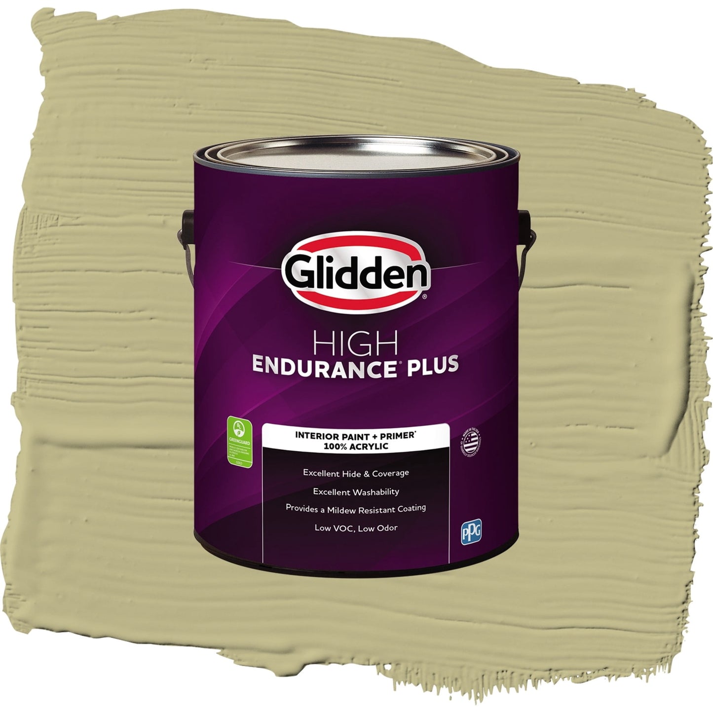 Glidden HEP Cress Green / Green, Semi-Gloss Interior Paint with Primer, 1 Gallon