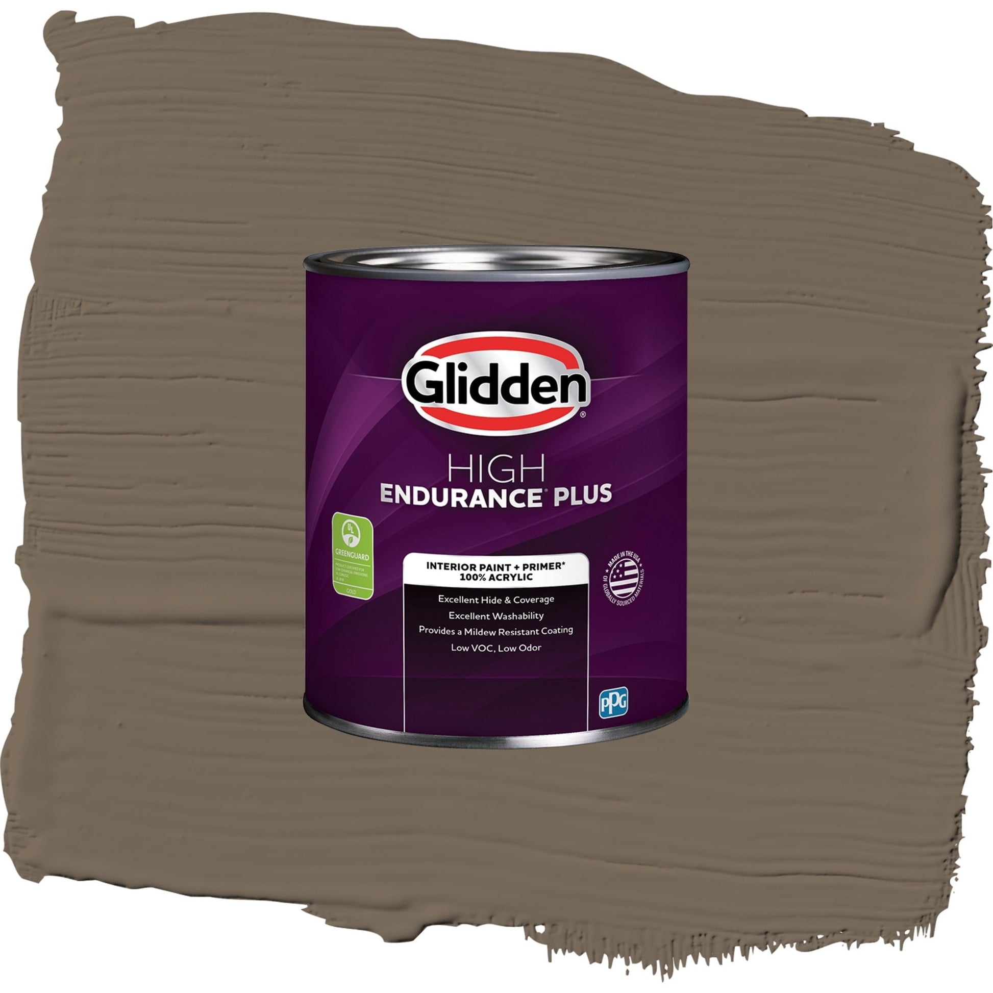Glidden HEP Curlew / Brown, Semi-Gloss Interior Paint with Primer, 1 Quart