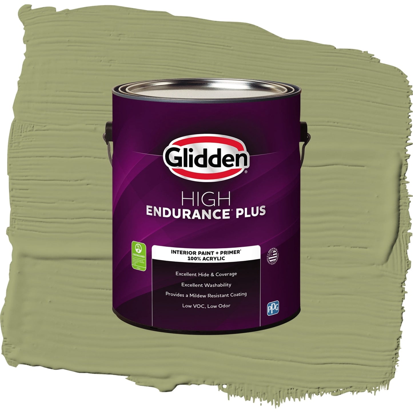 Glidden HEP Dill / Green, Semi-Gloss Interior Paint with Primer, 1 Gallon
