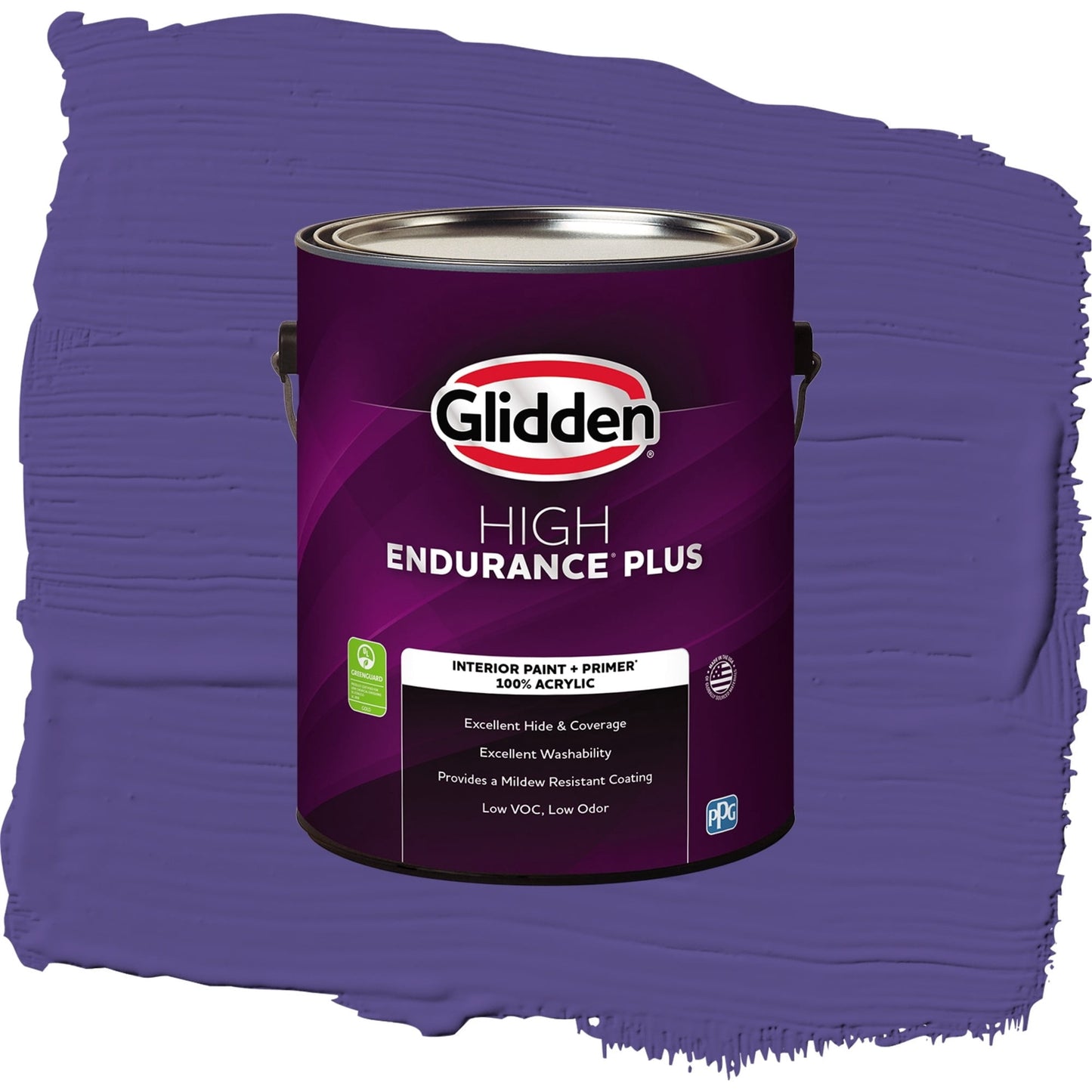 Glidden HEP Eggplant / Purple, Semi-Gloss Interior Paint with Primer, 1 Gallon