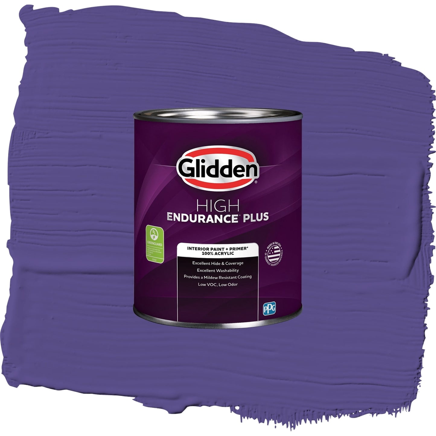 Glidden HEP Eggplant / Purple, Semi-Gloss Interior Paint with Primer, 1 Quart