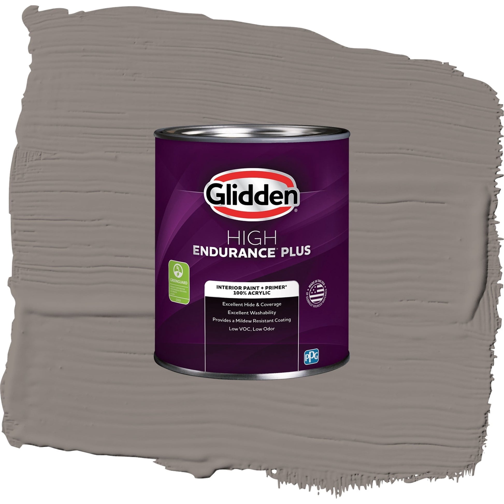 Glidden HEP Elephant Gray / Grey, Eggshell Interior Paint with Primer, 1 Quart