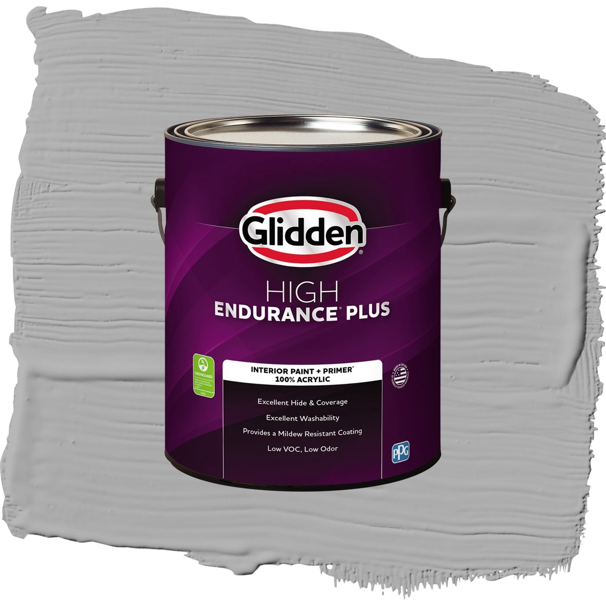 Glidden HEP Flagstone / Gray, Semi-Gloss Interior Paint with Primer, 1 Gallon