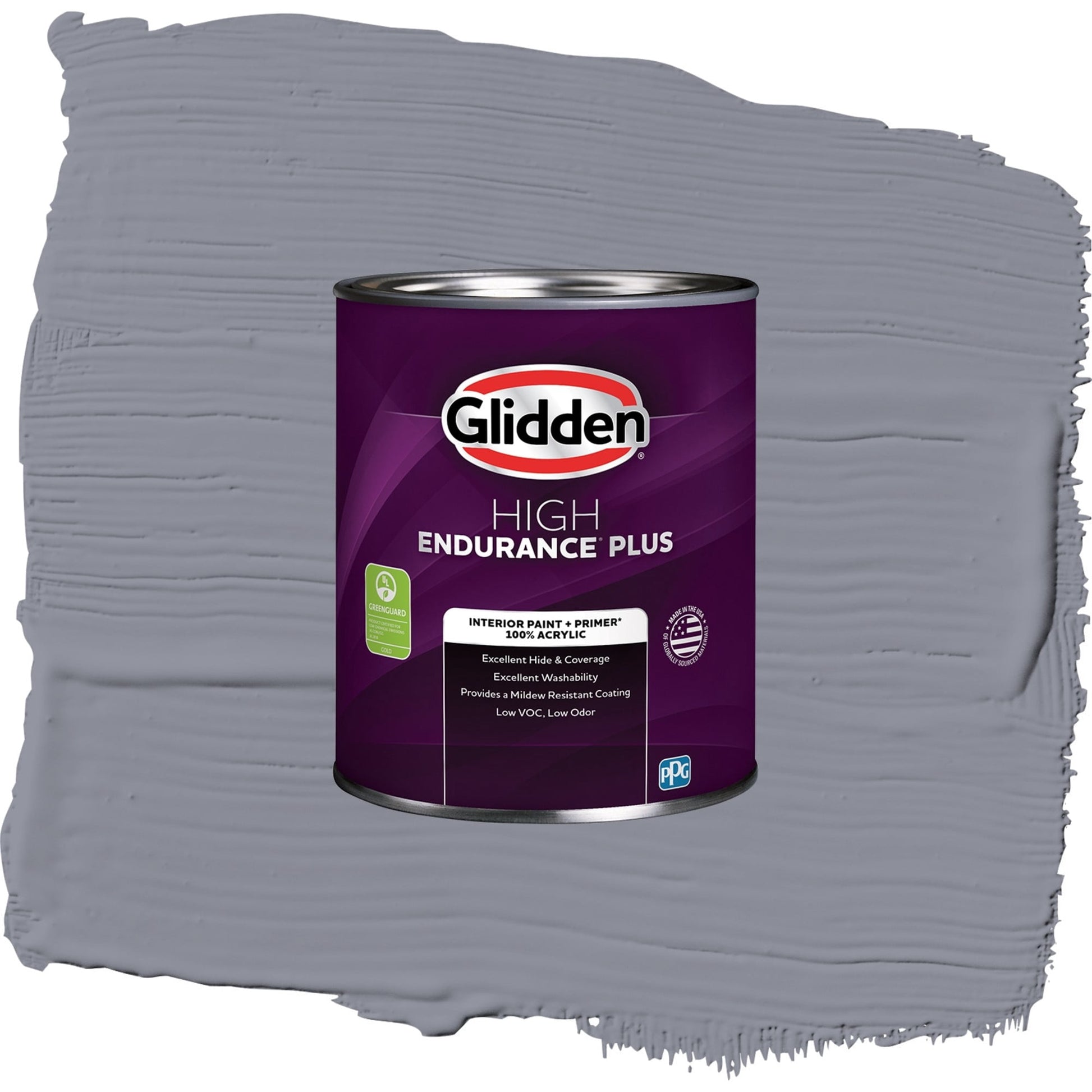 Glidden HEP Flannel Pajamas / Grey, Eggshell Interior Paint with Primer, 1 Quart