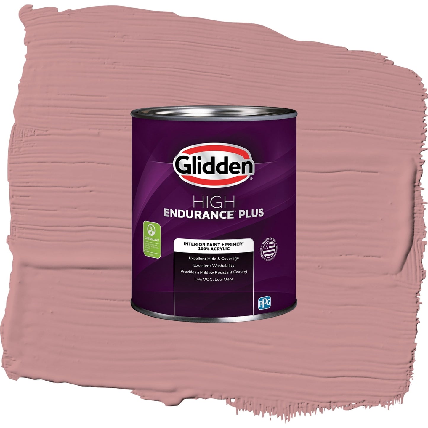 Glidden HEP Floral Tapestry / Pink, Eggshell Interior Paint with Primer, 1 Quart