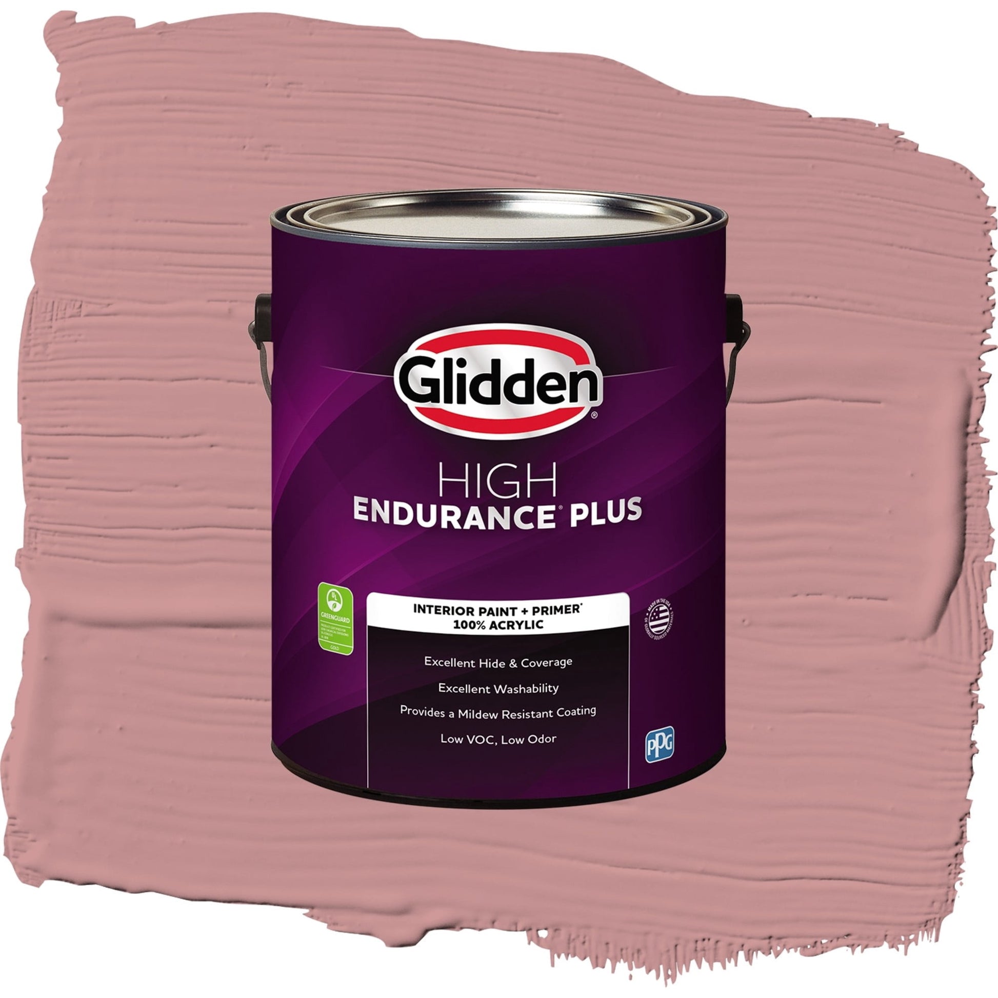 Glidden HEP Floral Tapestry / Pink, Flat Interior Paint with Primer, 1 Gallon