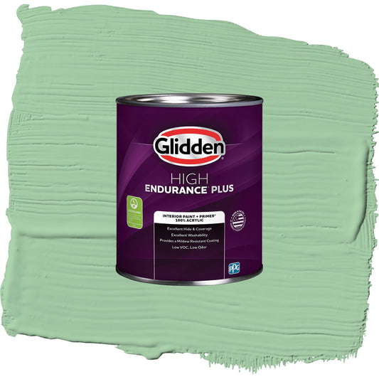 Glidden HEP French Market / Green, Eggshell Interior Paint with Primer, 1 Quart