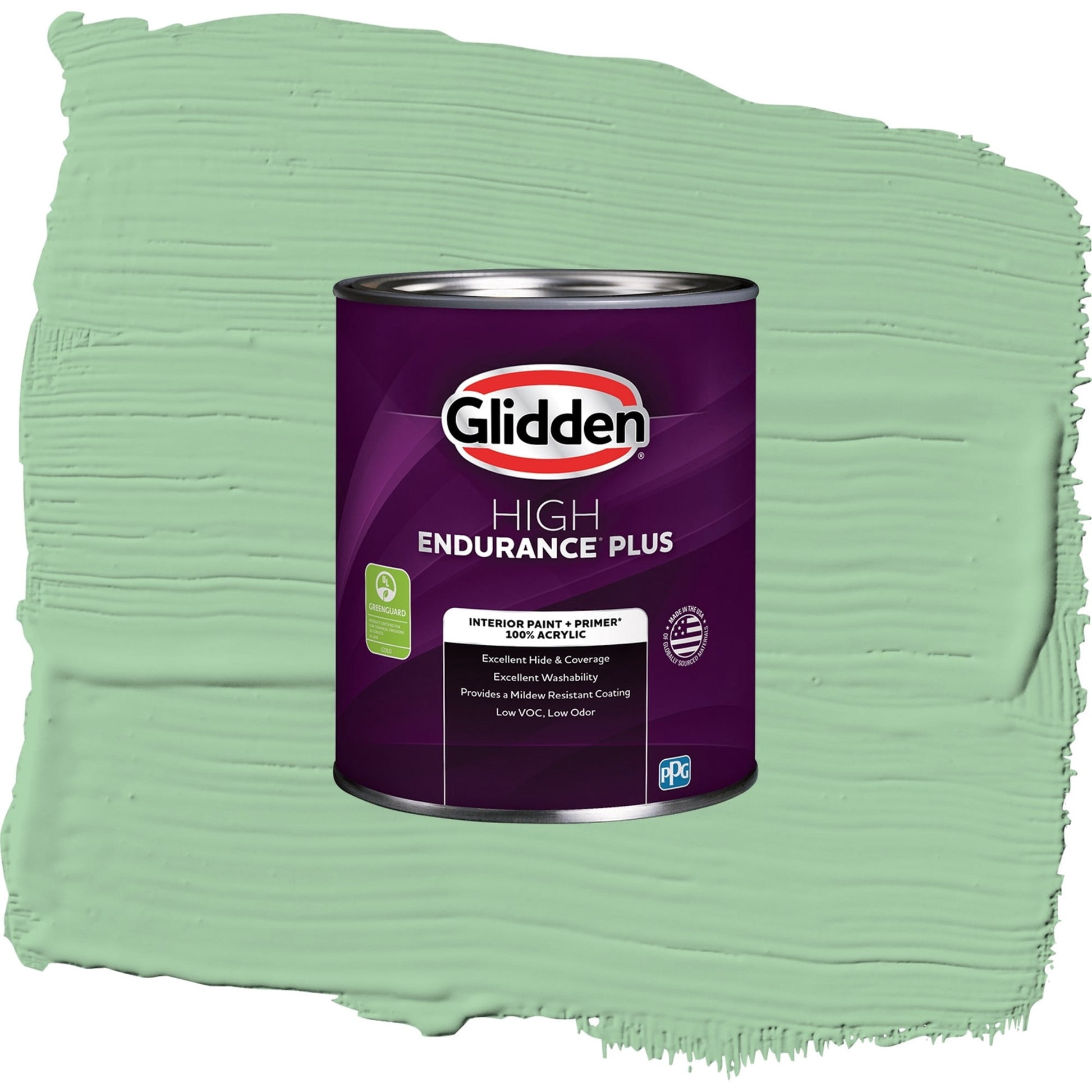 Glidden HEP French Market / Green, Semi-Gloss Interior Paint with Primer, 1 Quart