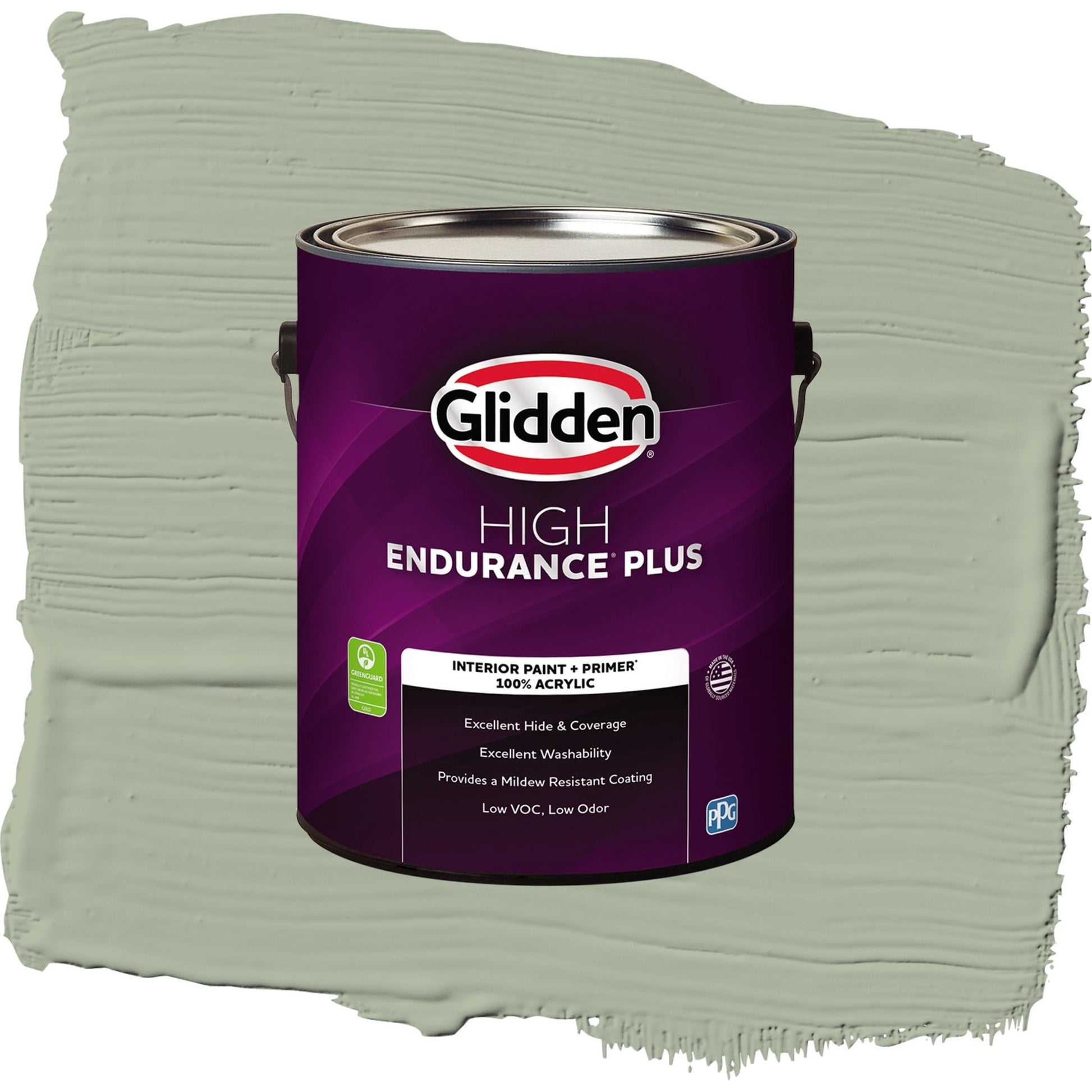 Glidden HEP Gargoyle / Green, Eggshell Interior Paint with Primer, 1 Gallon