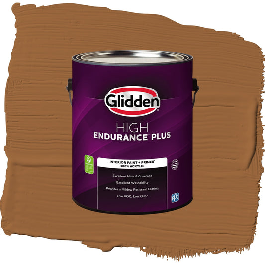 Glidden HEP Ginger / Orange, Flat Interior Paint with Primer, 1 Gallon