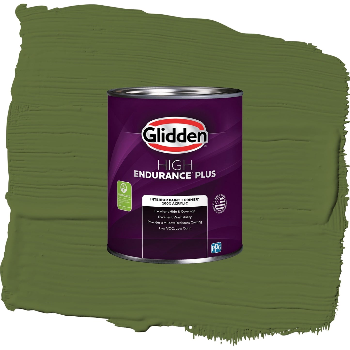 Glidden HEP Globe Artichoke / Green, Eggshell Interior Paint with Primer, 1 Quart