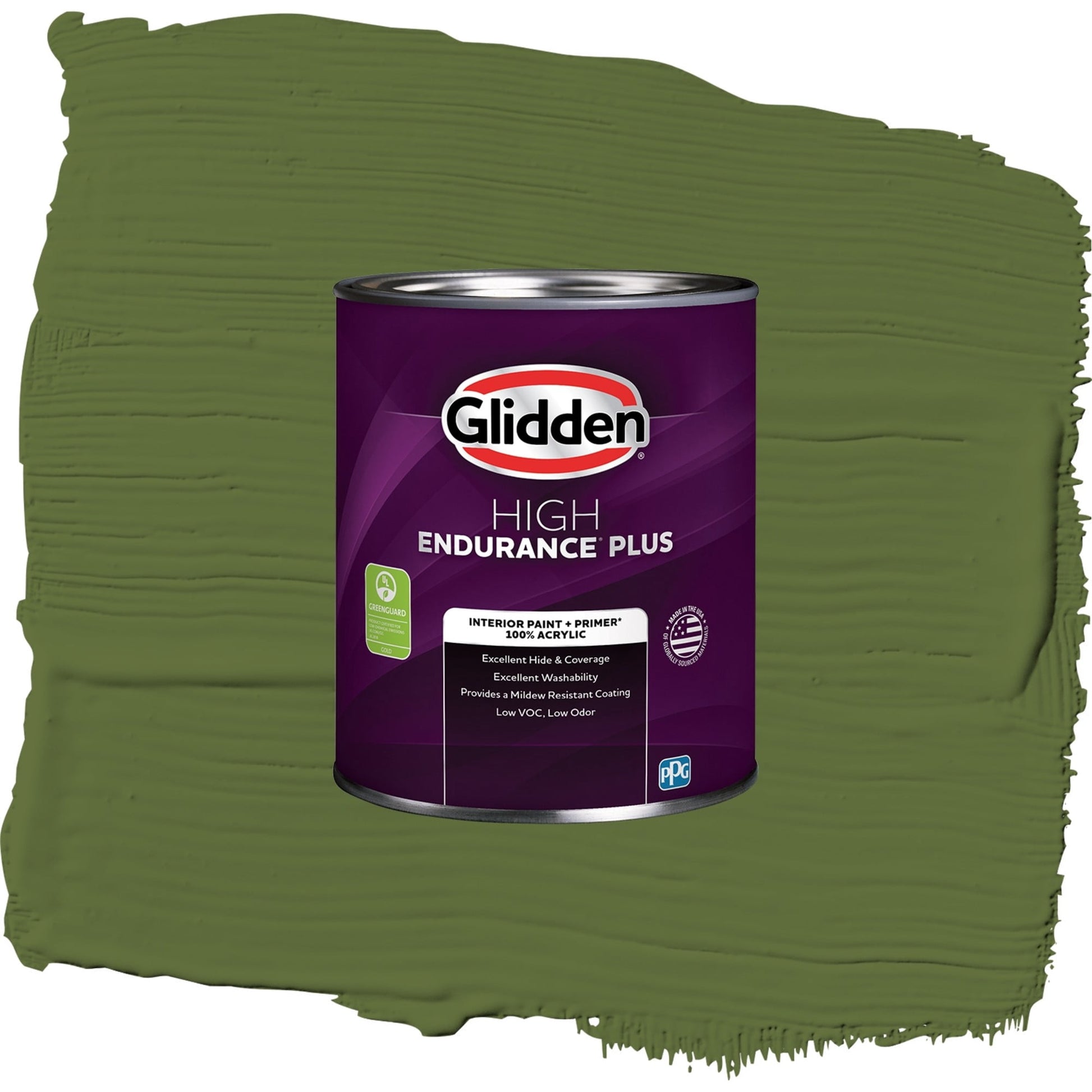 Glidden HEP Globe Artichoke / Green, Eggshell Interior Paint with Primer, 1 Quart
