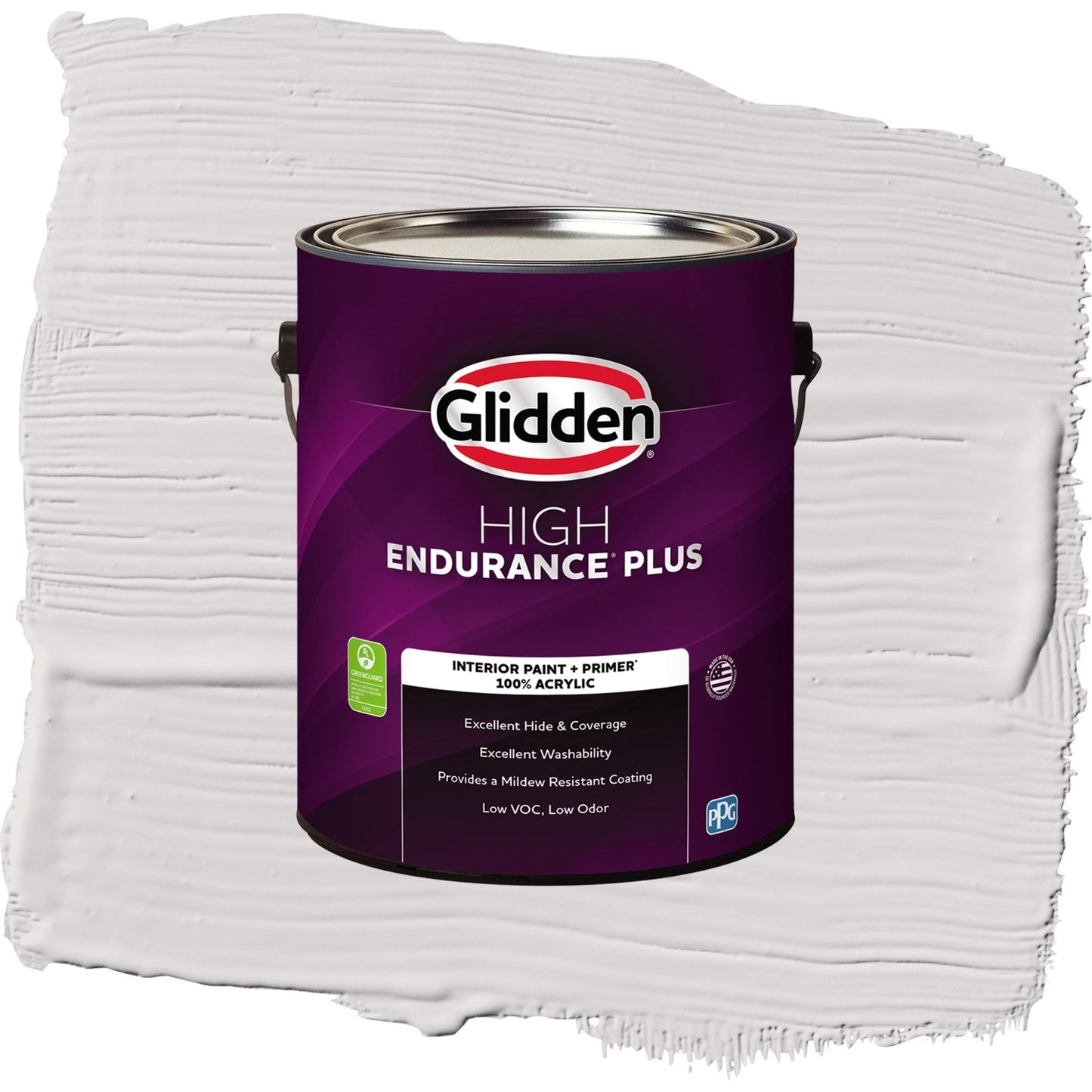 Glidden HEP Go To Gray / Grey, Flat Interior Paint with Primer, 1 Gallon