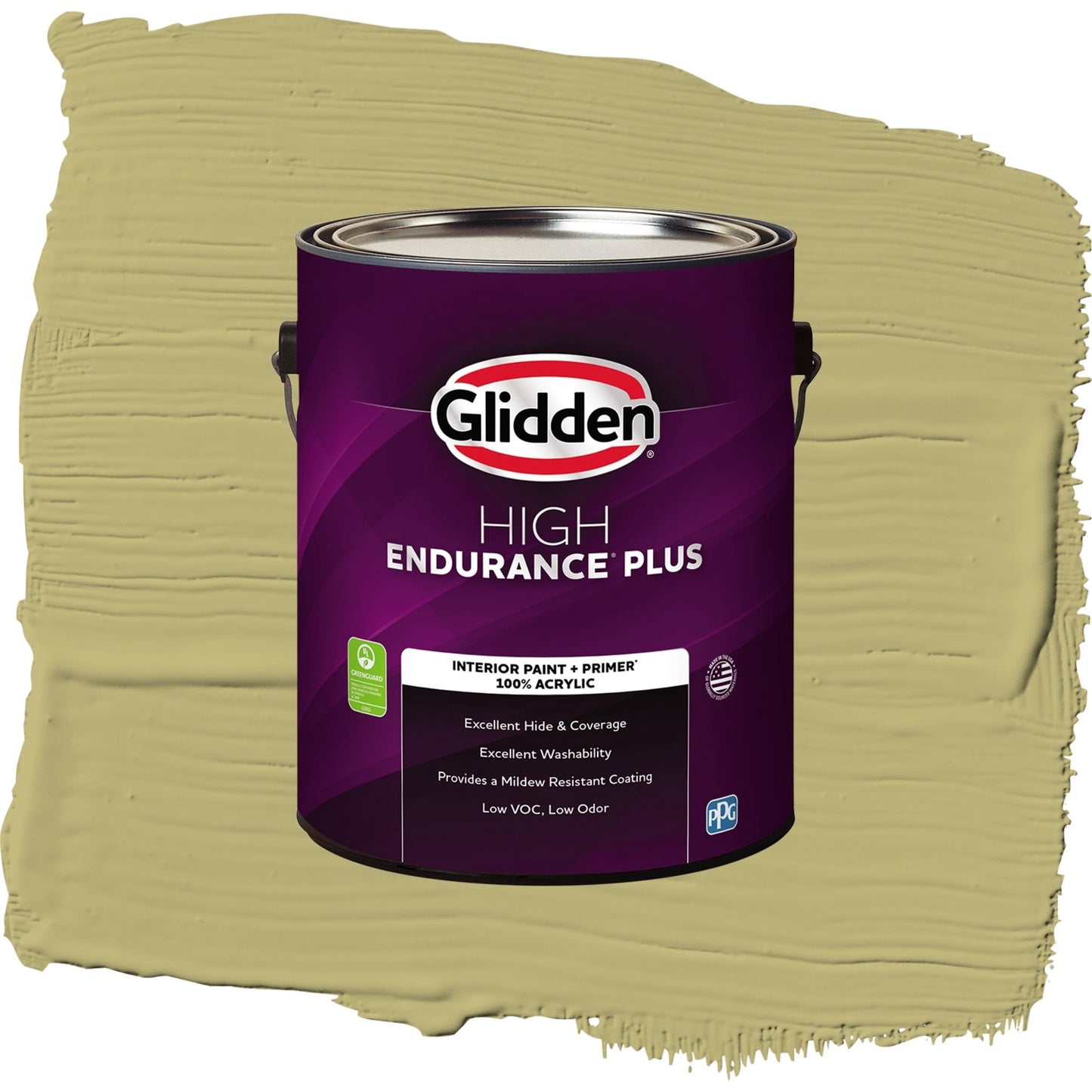 Glidden HEP Gracious Glow / Green, Eggshell Interior Paint with Primer, 1 Gallon