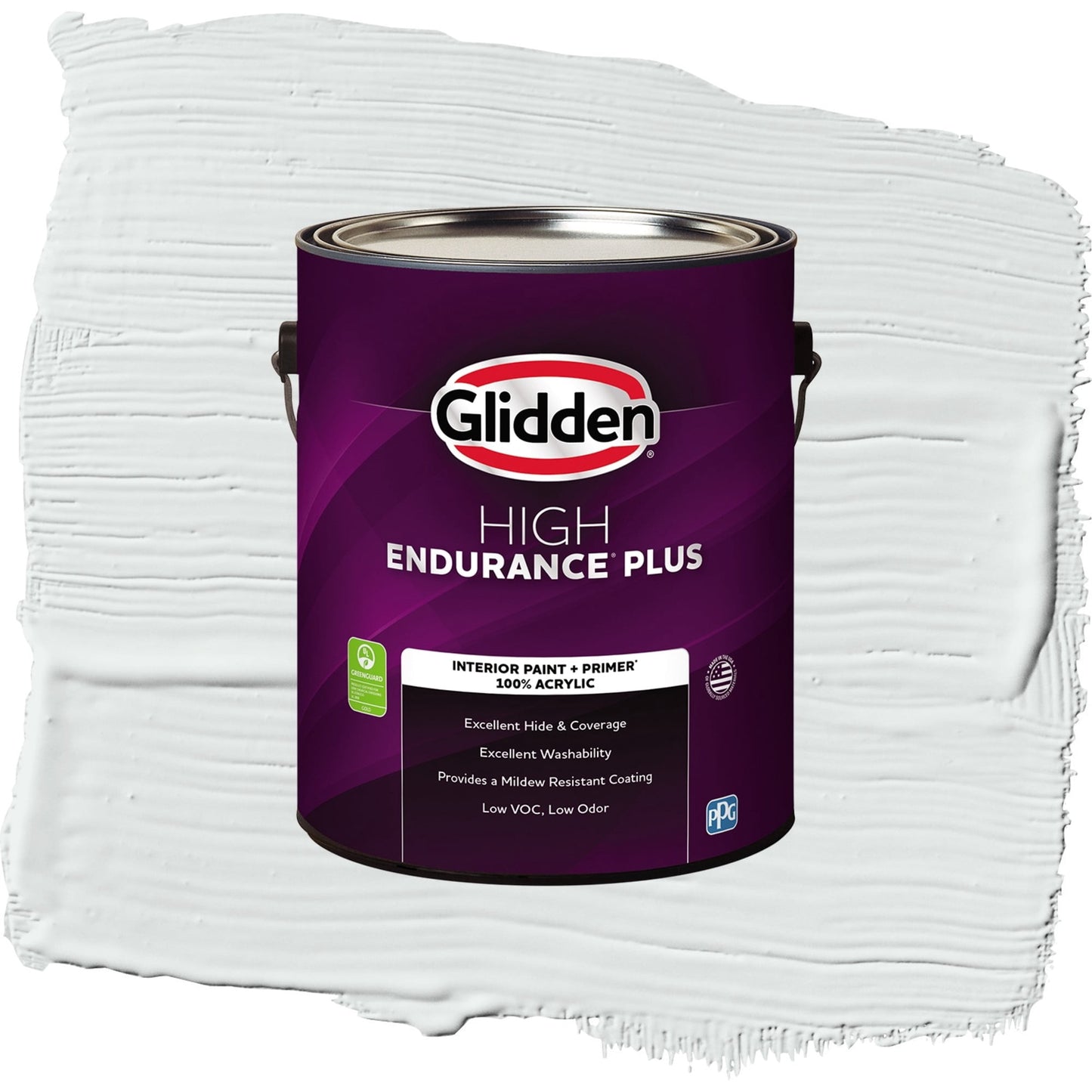 Glidden HEP Gray Glimpse / Grey, Eggshell Interior Paint with Primer, 1 Gallon