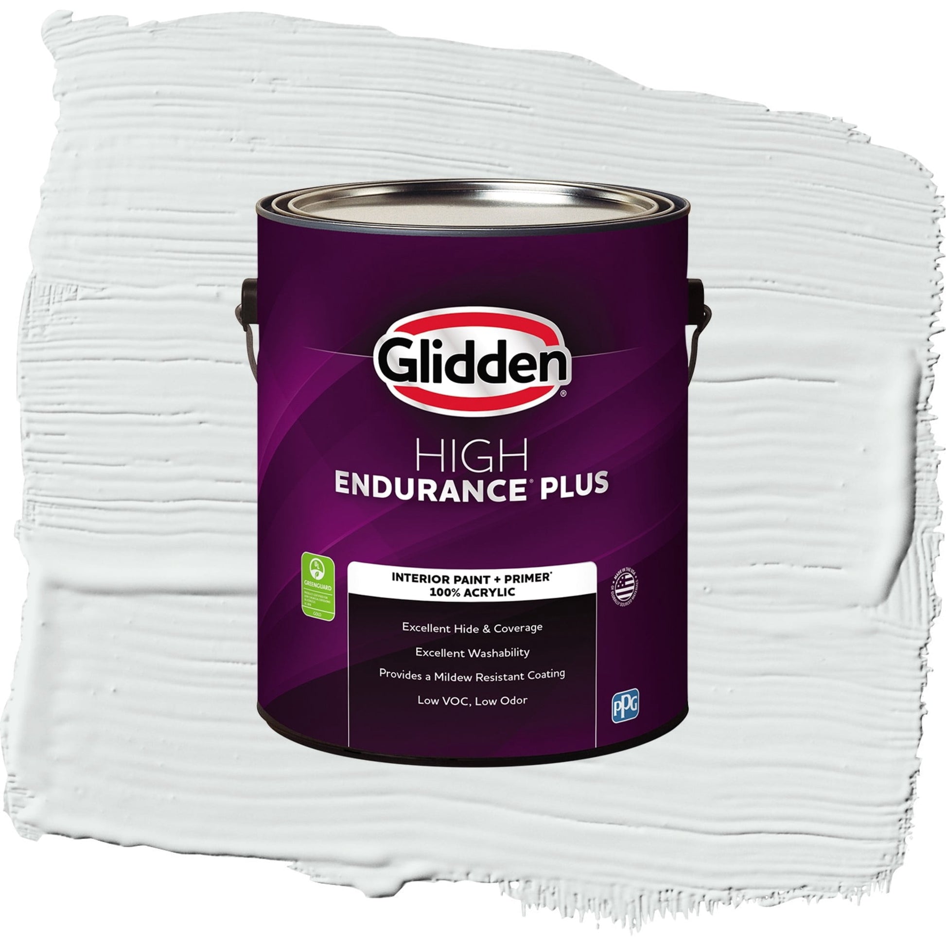 Glidden HEP Gray Glimpse / Grey, Eggshell Interior Paint with Primer, 1 Gallon