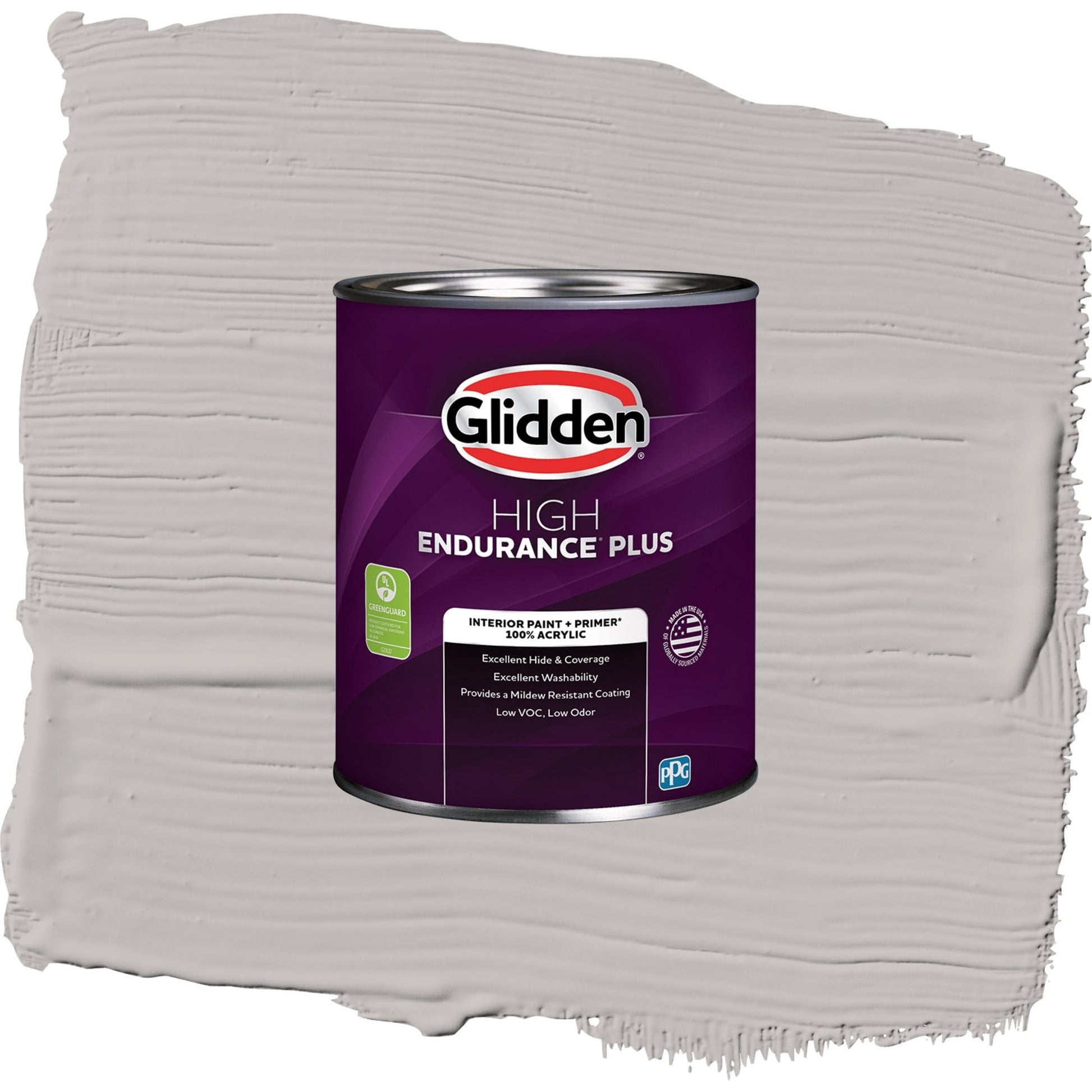 Glidden HEP Gray Shadows / Grey, Eggshell Interior Paint with Primer, 1 Quart