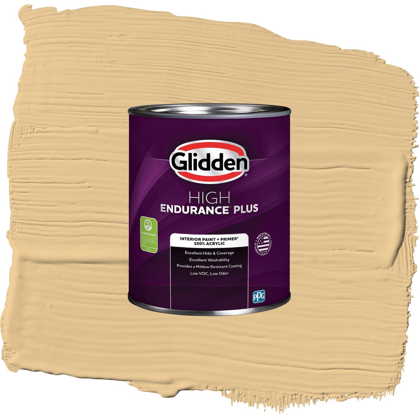 Glidden HEP Halo / Yellow, Eggshell Interior Paint with Primer, 1 Quart