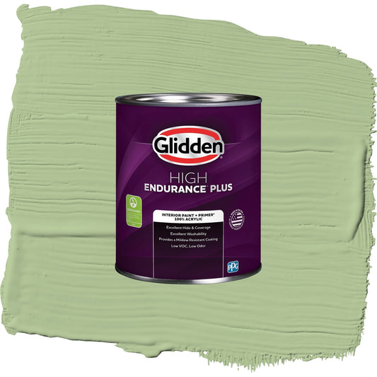 Glidden HEP Harmonious / Green, Semi-Gloss Interior Paint with Primer, 1 Quart
