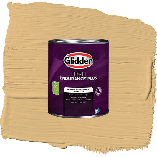 Glidden HEP Honey Bunny / Yellow, Eggshell Interior Paint with Primer, 1 Quart