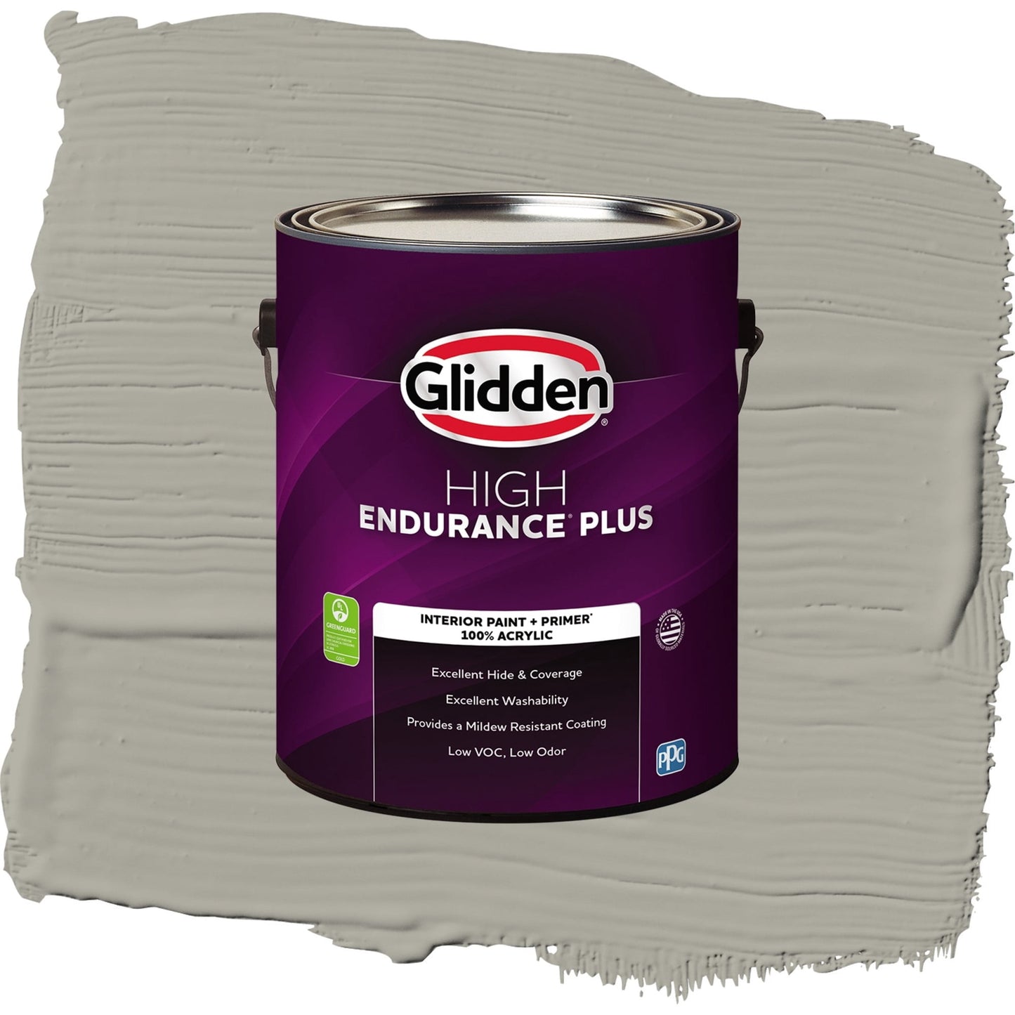Glidden HEP Hot Stone / Gray, Eggshell Interior Paint with Primer, 1 Gallon
