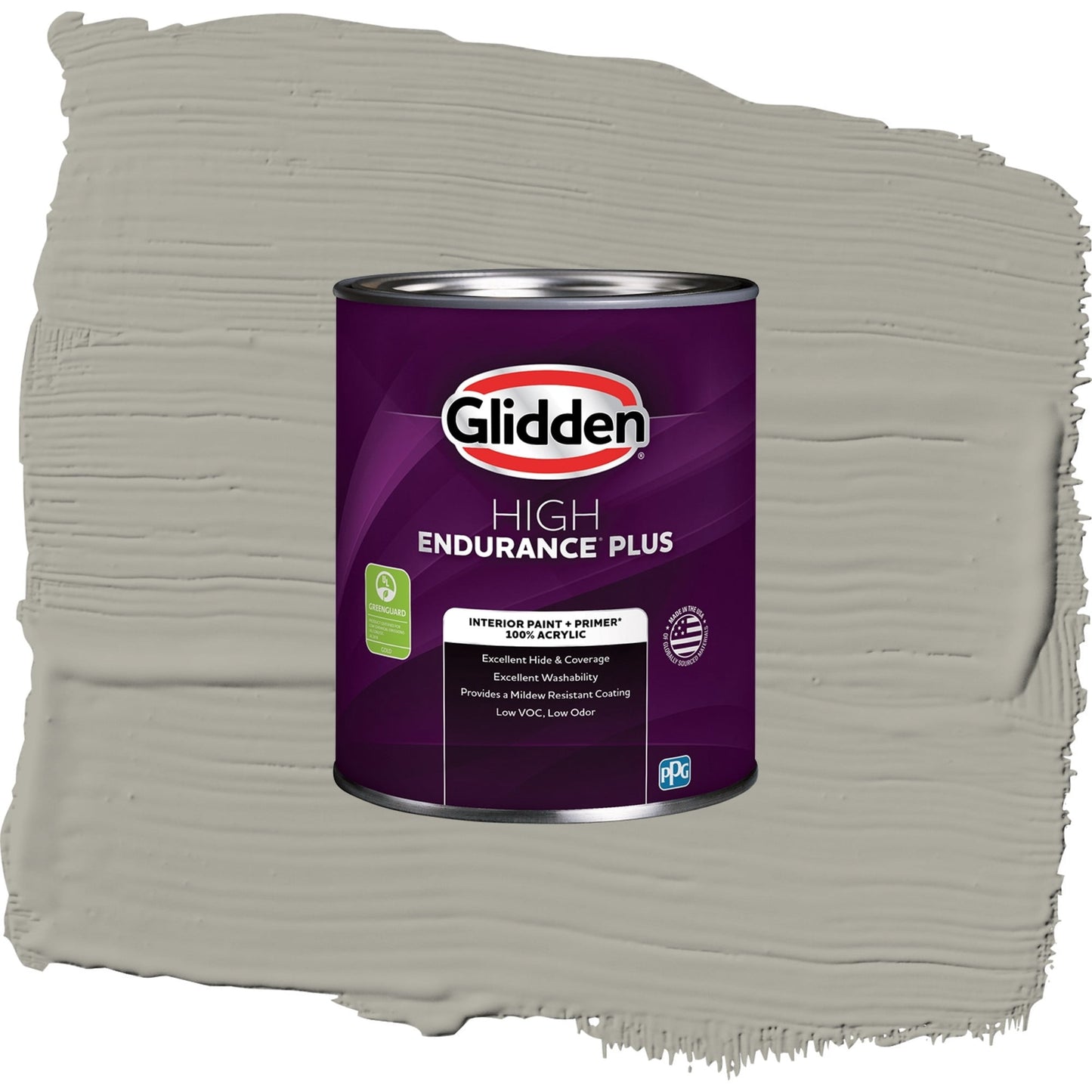 Glidden HEP Hot Stone / Gray, Semi-Gloss Interior Paint with Primer, 1 Quart