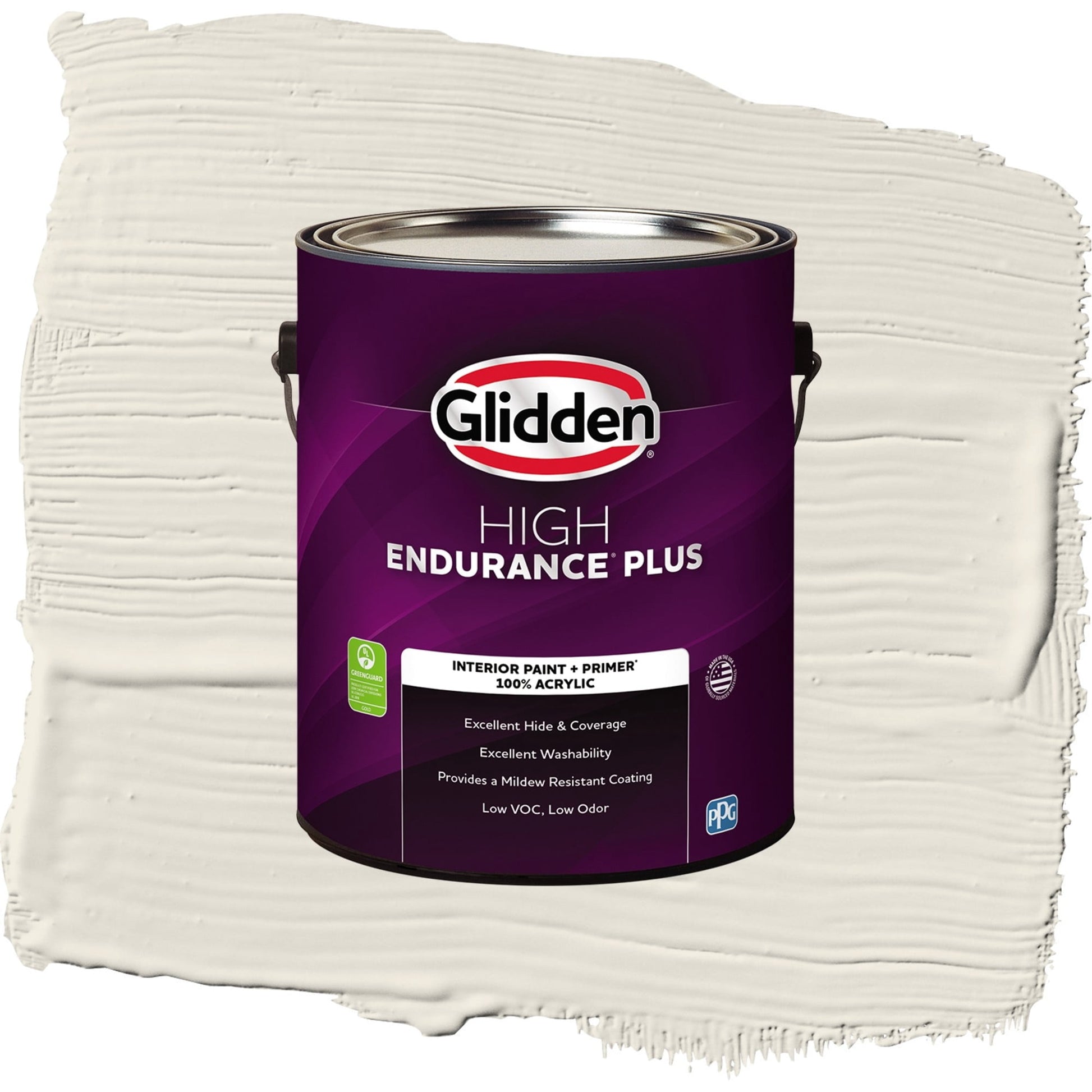 Glidden HEP Hourglass / Off-White Flat Interior Paint with Primer, 1 Gallon