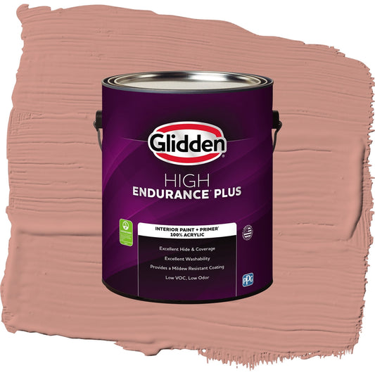 Glidden HEP Long Weekend / Orange, Flat Interior Paint with Primer, 1 Gallon
