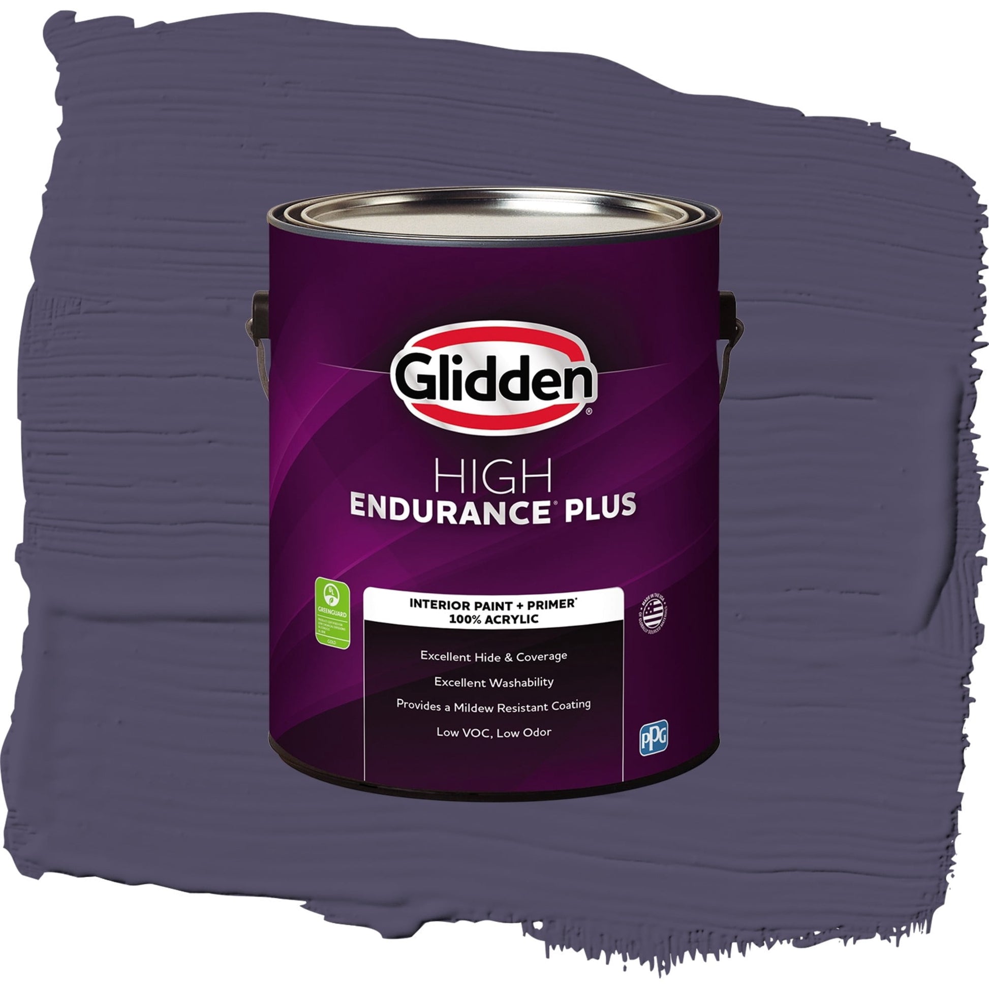 Glidden HEP Magic Spell / Purple, Flat Interior Paint with Primer, 1 Gallon