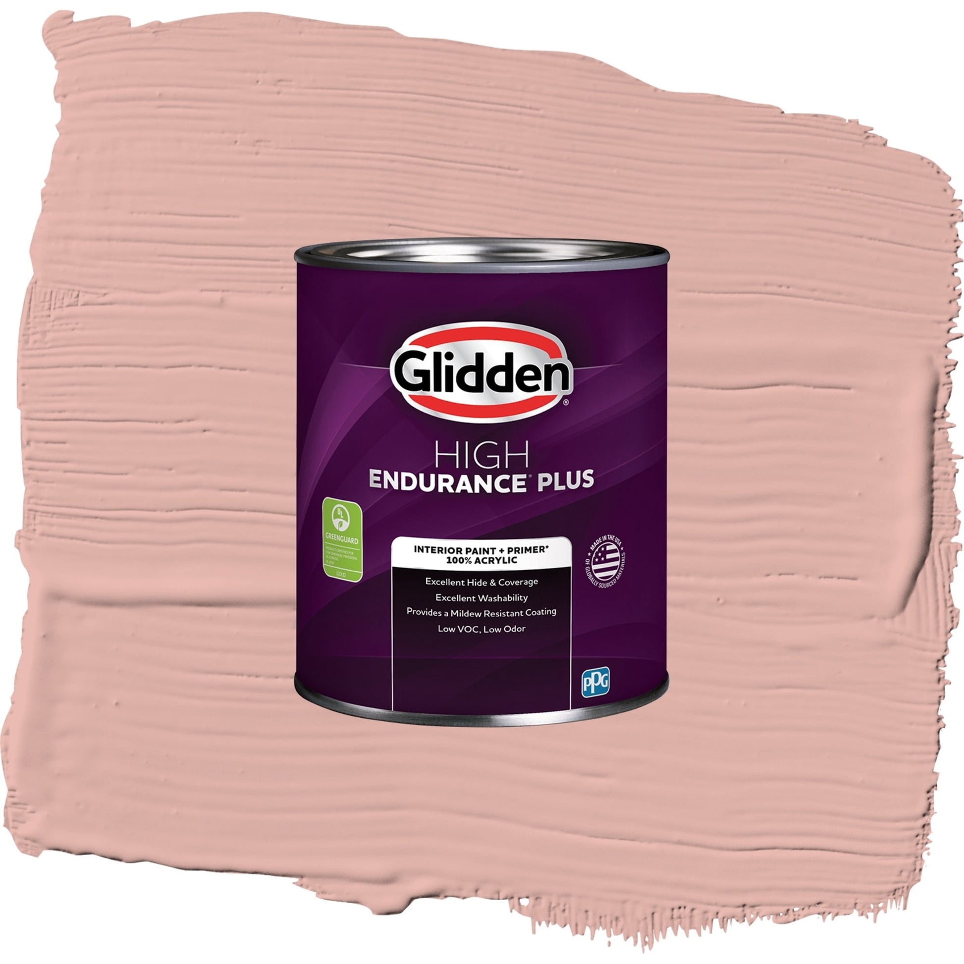 Glidden HEP Mesa Pink / Orange, Eggshell Interior Paint with Primer, 1 Quart