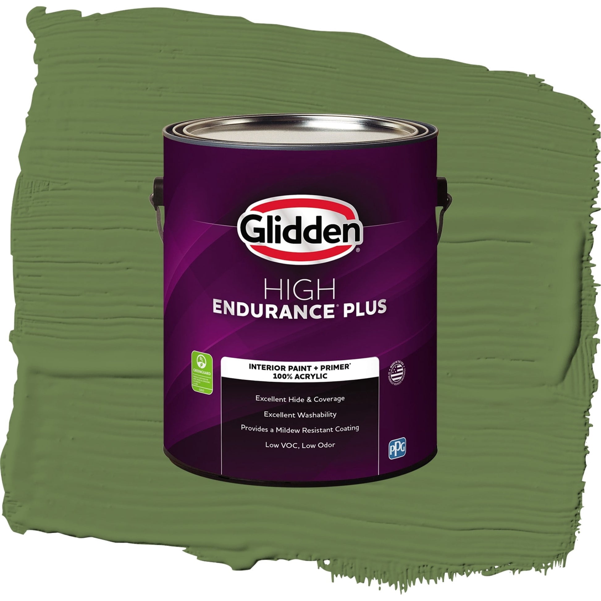 Glidden HEP Mint Leaves / Green, Eggshell Interior Paint with Primer, 1 Gallon
