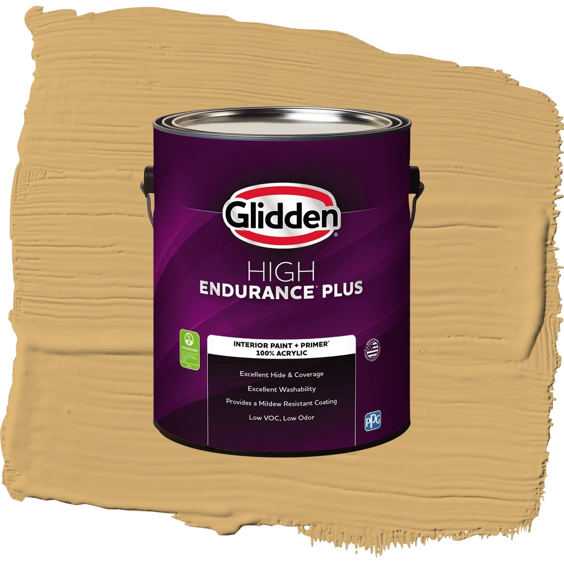 Glidden HEP More Maple / Yellow, Semi-Gloss Interior Paint with Primer, 1 Gallon