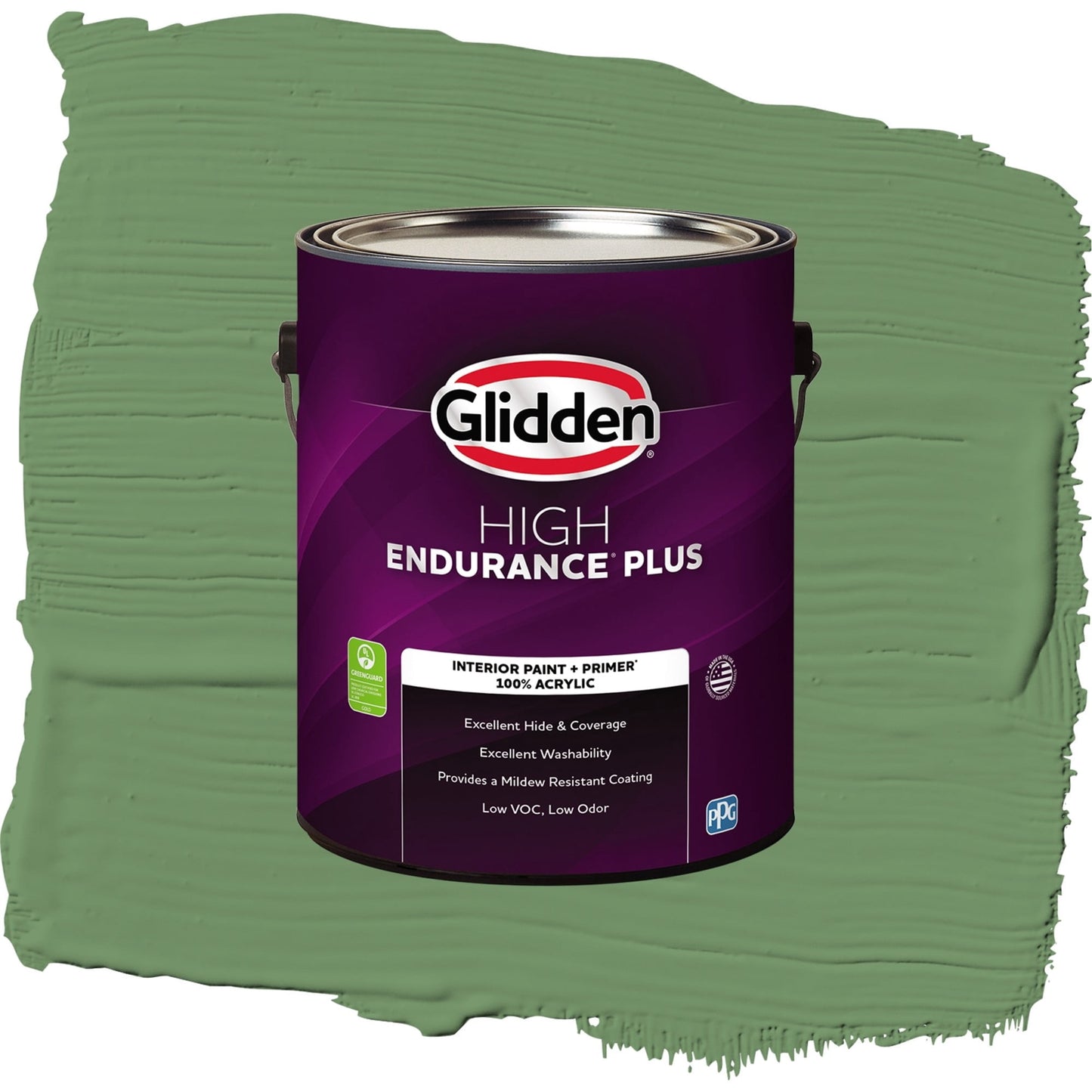 Glidden HEP Moss Ring / Green, Eggshell Interior Paint with Primer, 1 Gallon