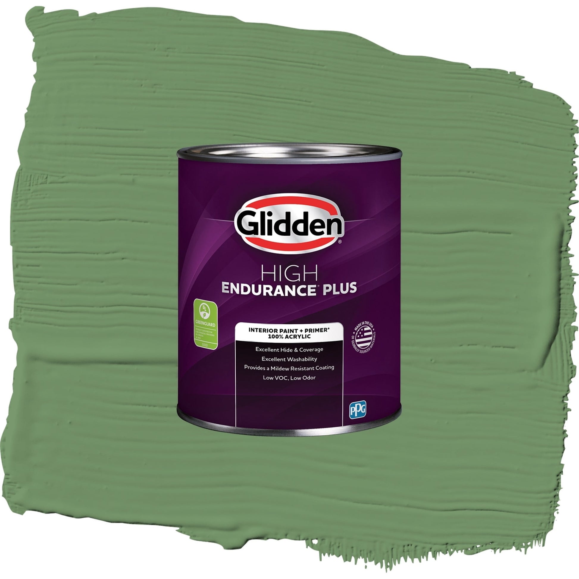 Glidden HEP Moss Ring / Green, Semi-Gloss Interior Paint with Primer, 1 Quart