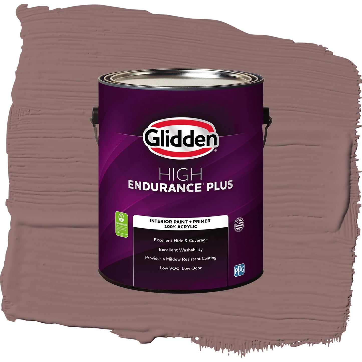 Glidden HEP Oakwood Brown / Red, Flat Interior Paint with Primer, 1 Gallon