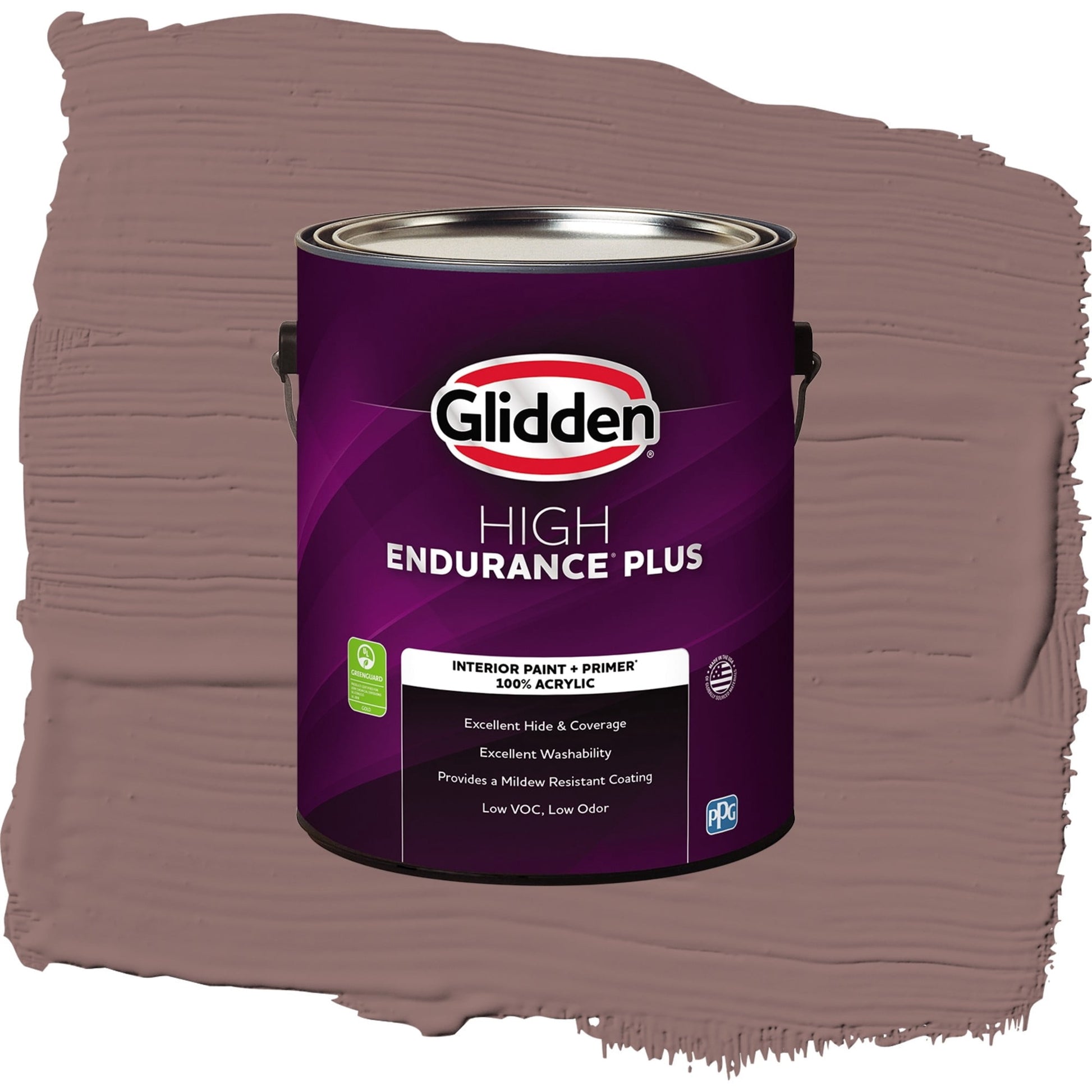 Glidden HEP Oakwood Brown / Red, Flat Interior Paint with Primer, 1 Gallon